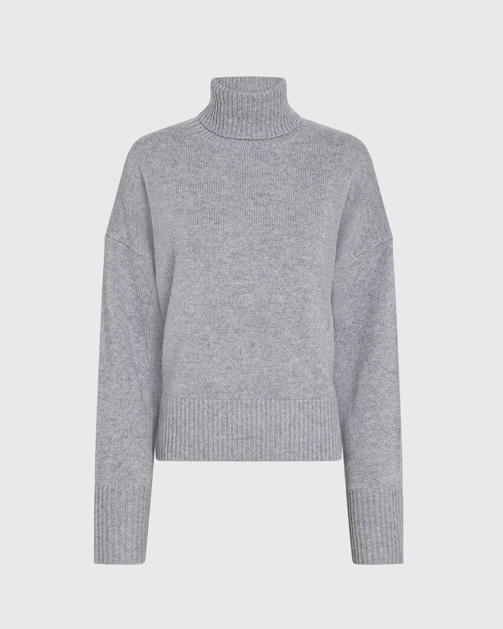 CLUB MONACO - Cashmere Turtleneck Pullover Sweater - Medium Heather Grey