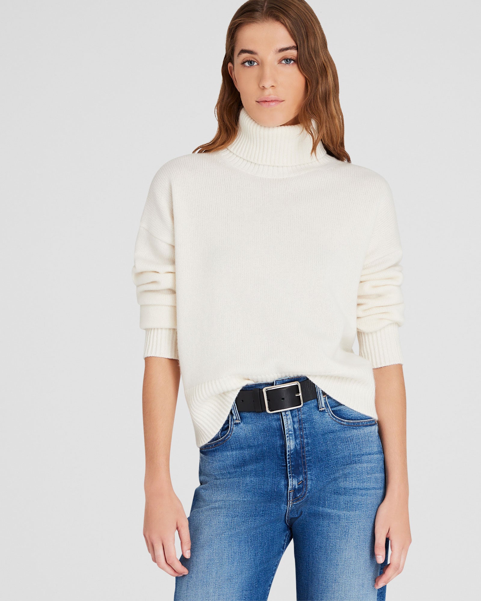 CLUB MONACO - Cashmere Turtleneck Pullover Sweater - Ivory