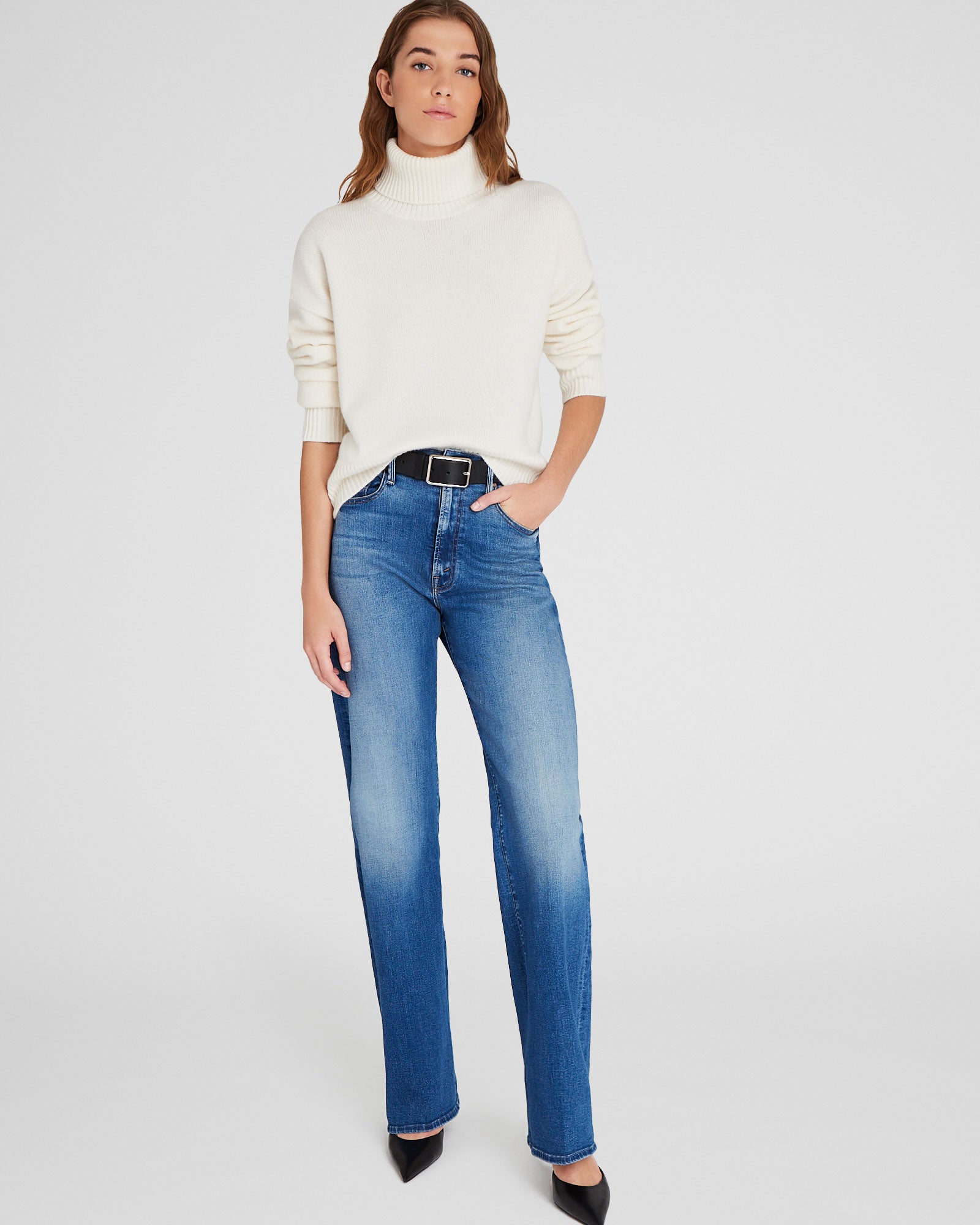 CLUB MONACO - Cashmere Turtleneck Pullover Sweater - Ivory
