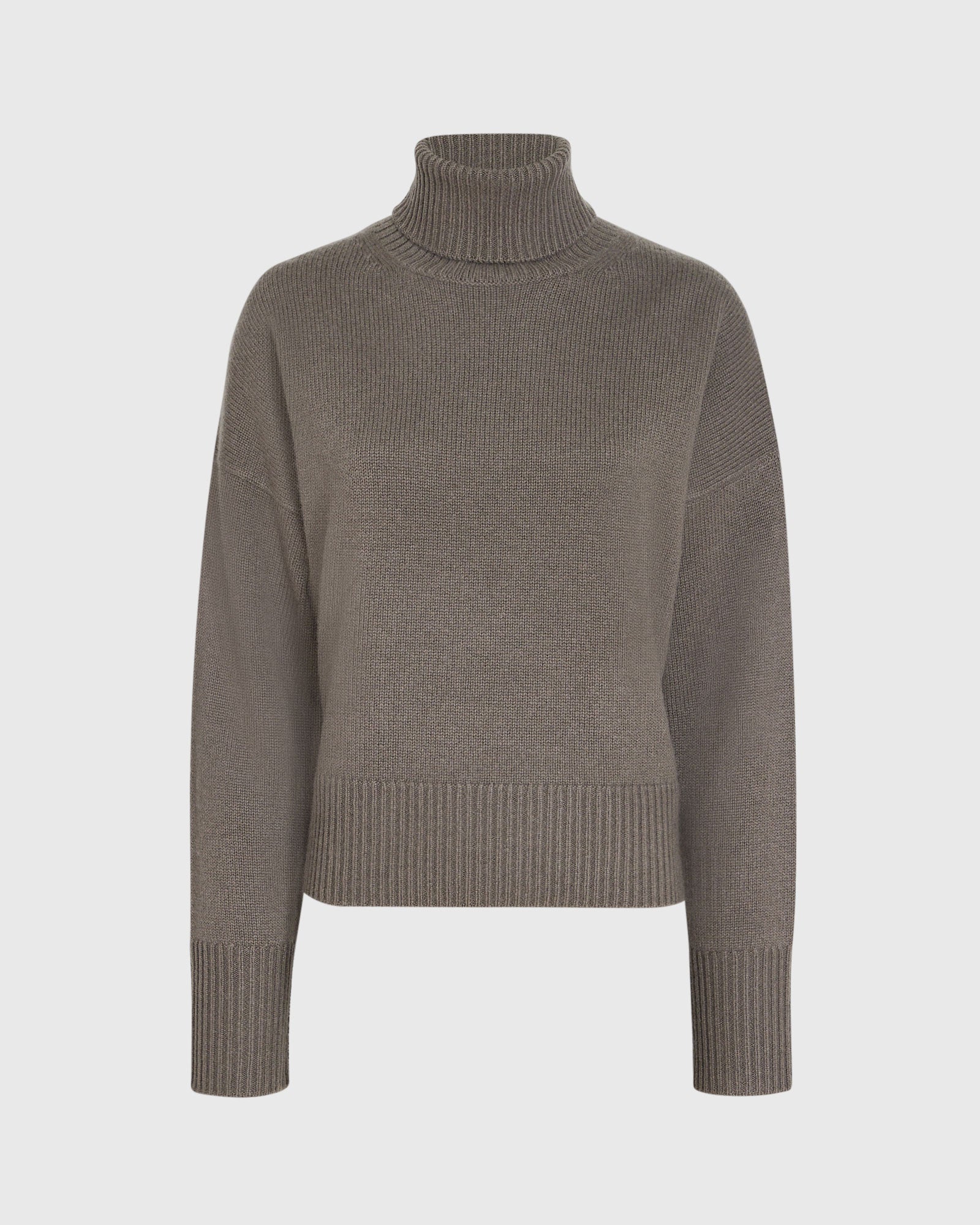CLUB MONACO - Pull à col roulé en cachemire - Brun