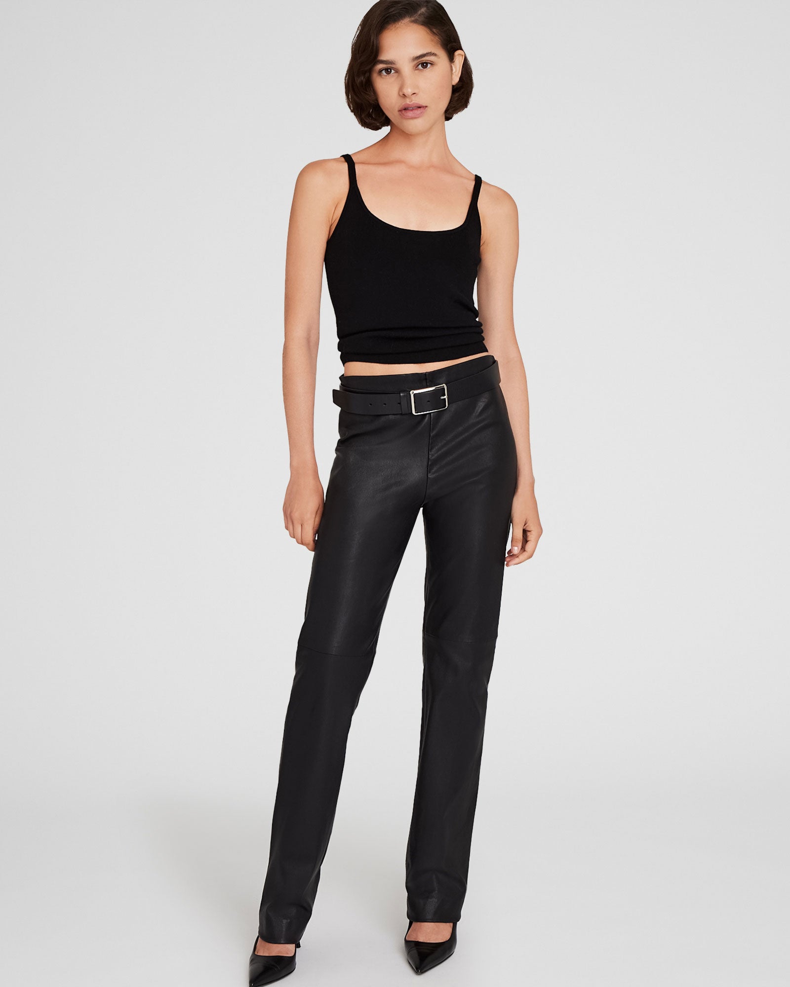 CLUB MONACO - Merino Rib Tank - Black