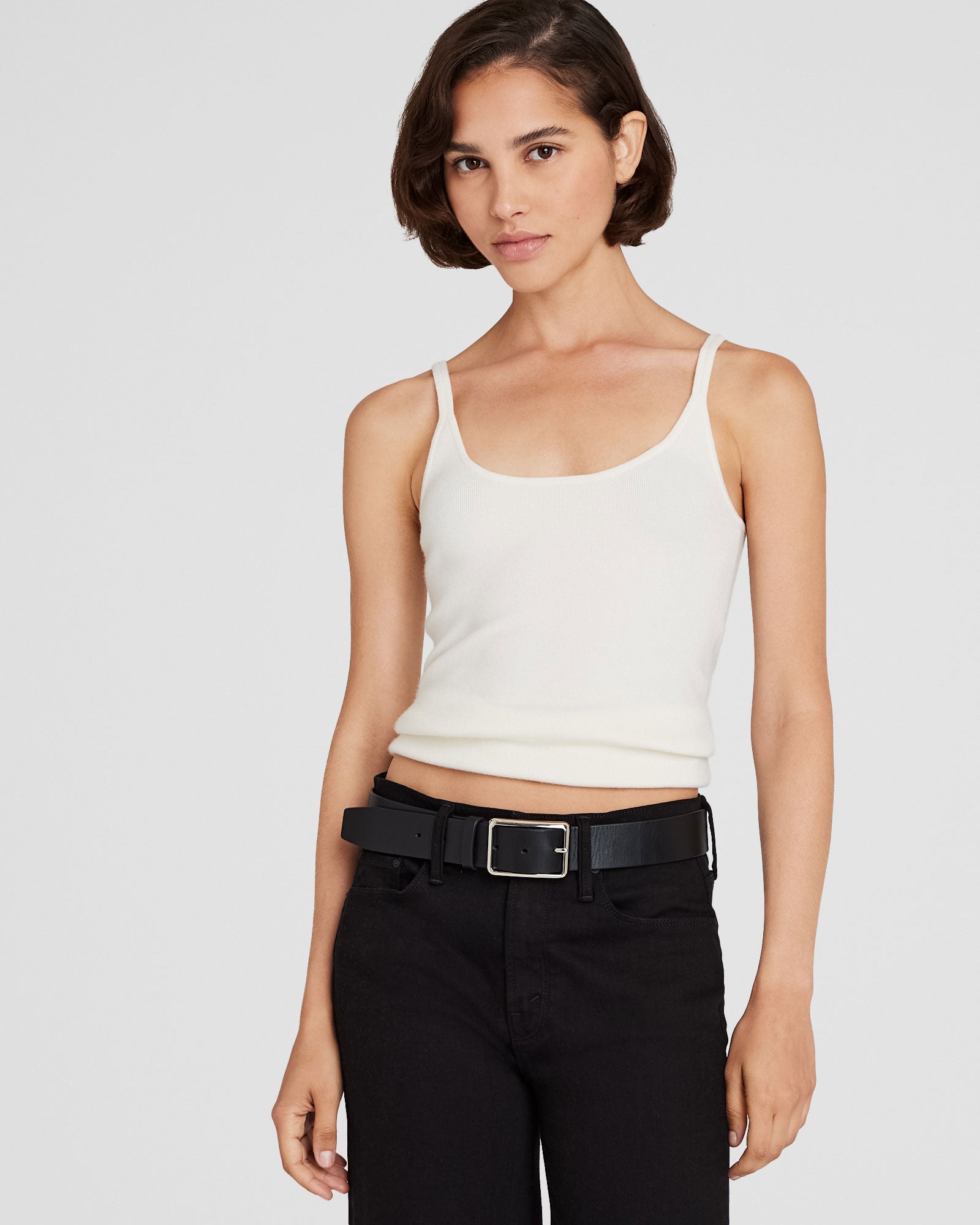 CLUB MONACO - Merino Rib Tank - Ivory