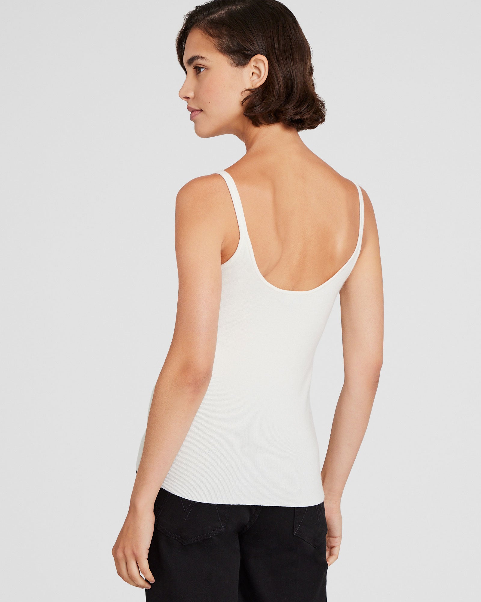 CLUB MONACO - Merino Rib Tank - Ivory