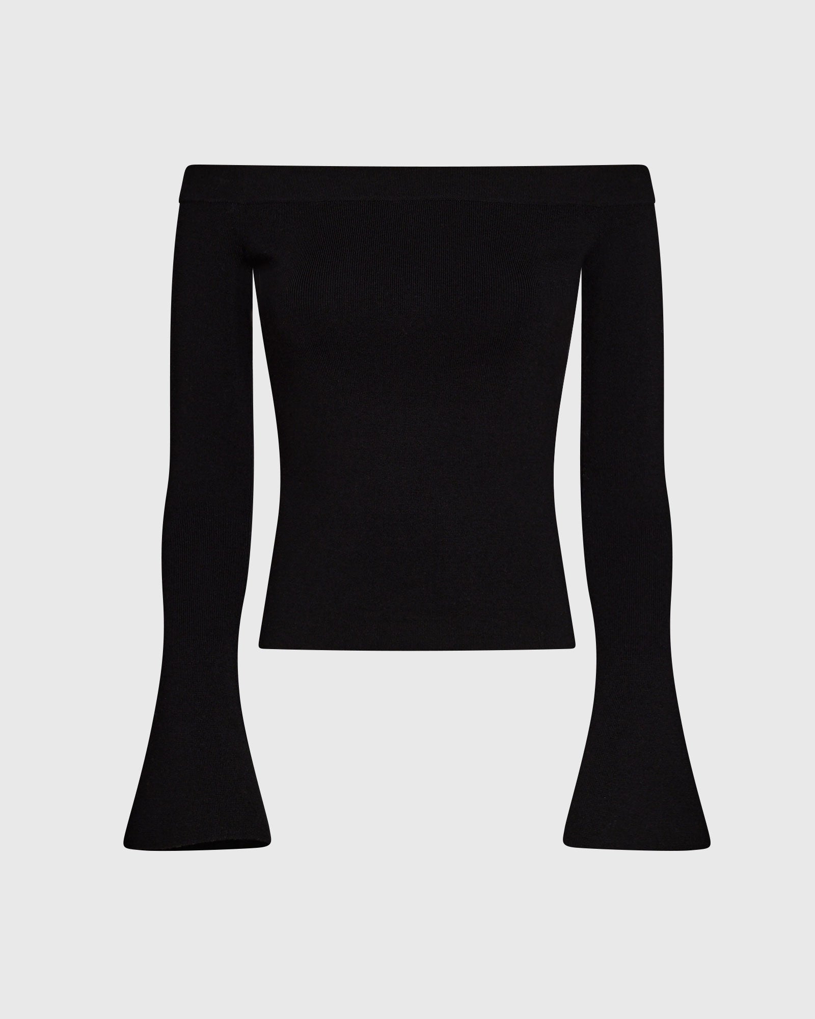 CLUB MONACO - Haut côtelé épaules dénudées - Noir