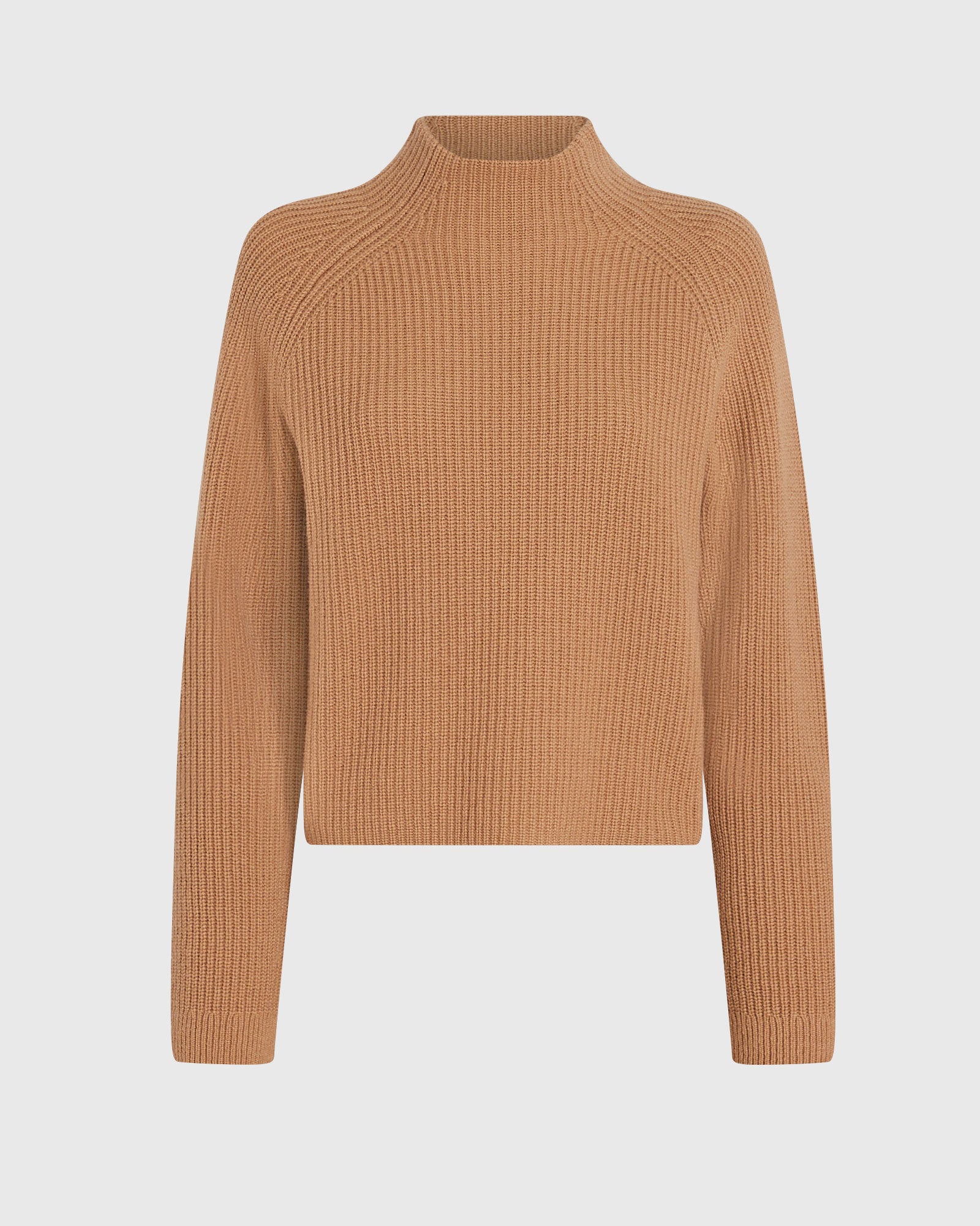 CLUB MONACO - Cashmere Cropped Mockneck Sweater - Camel