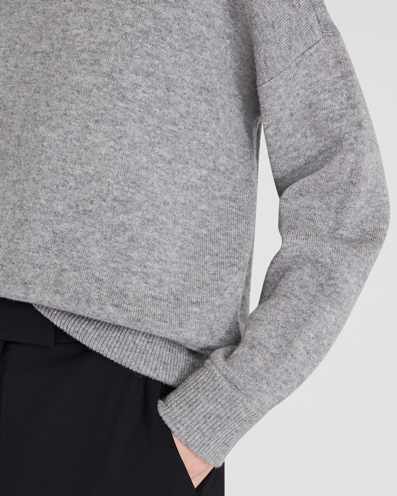 CLUB MONACO - Cashmere Blend Double-Faced Sweatshirt - Medium Heather Grey