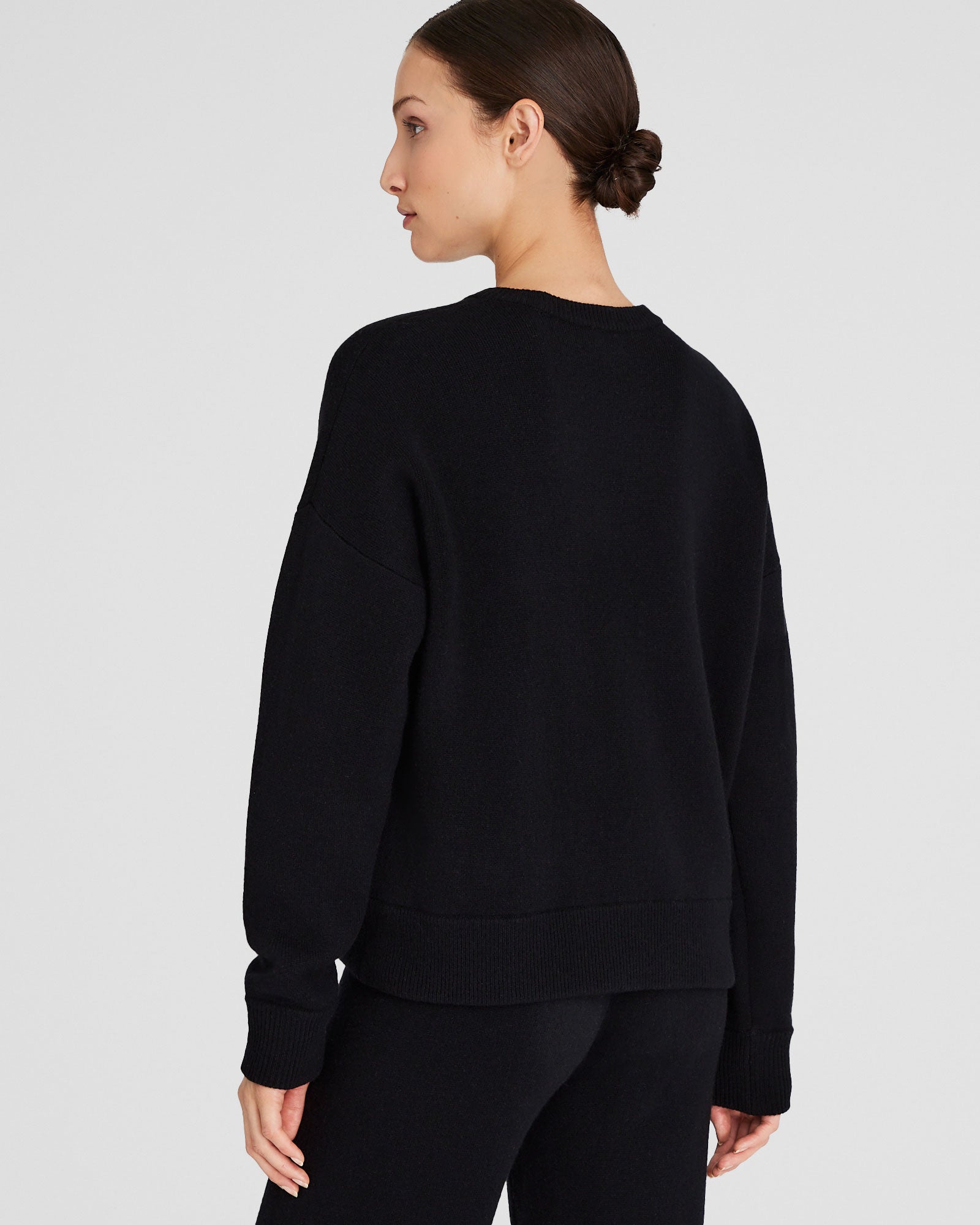 CLUB MONACO - Coton ouaté cachemire double face - Noir