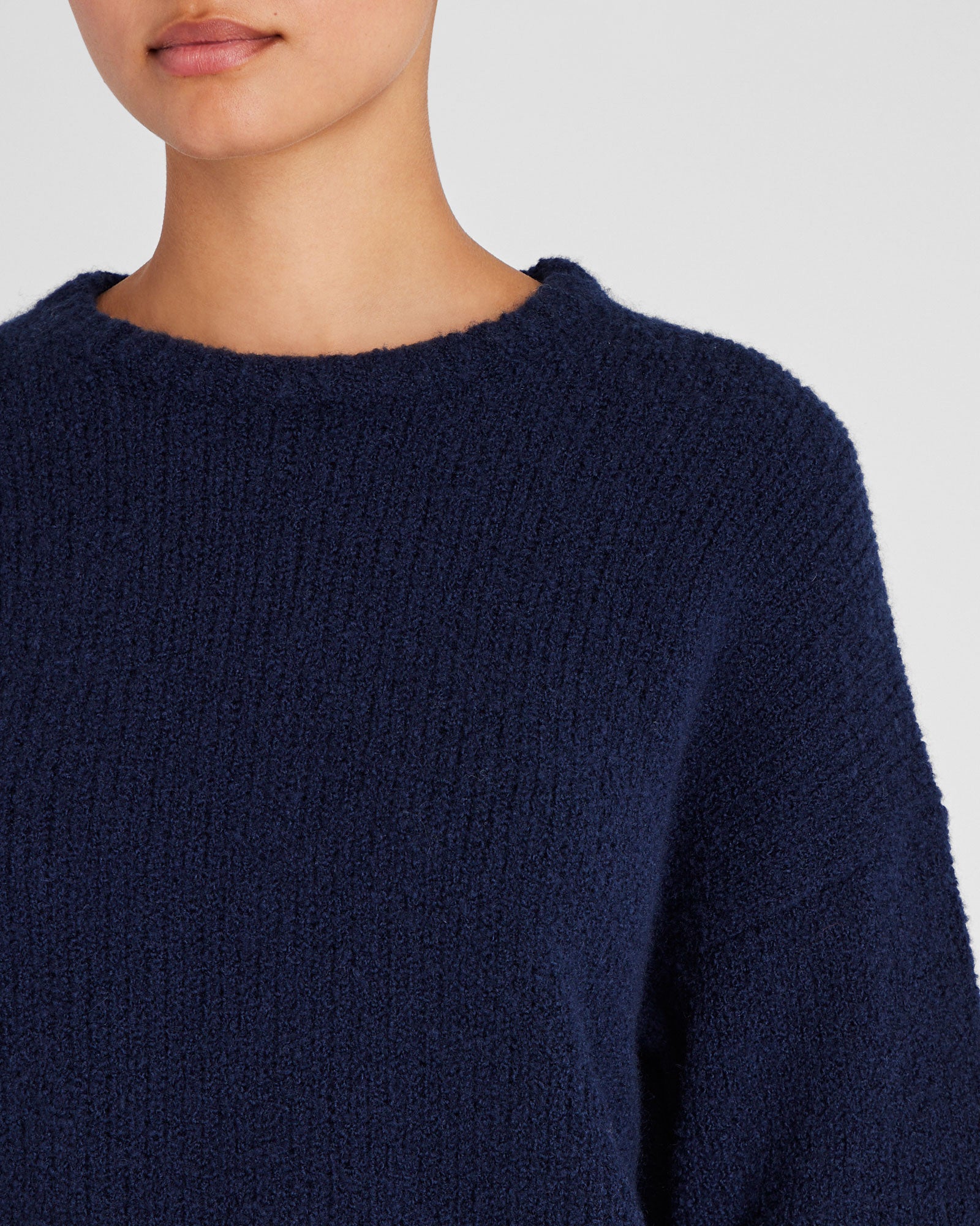 CLUB MONACO - Cashmere Bouclé Sweater - Navy