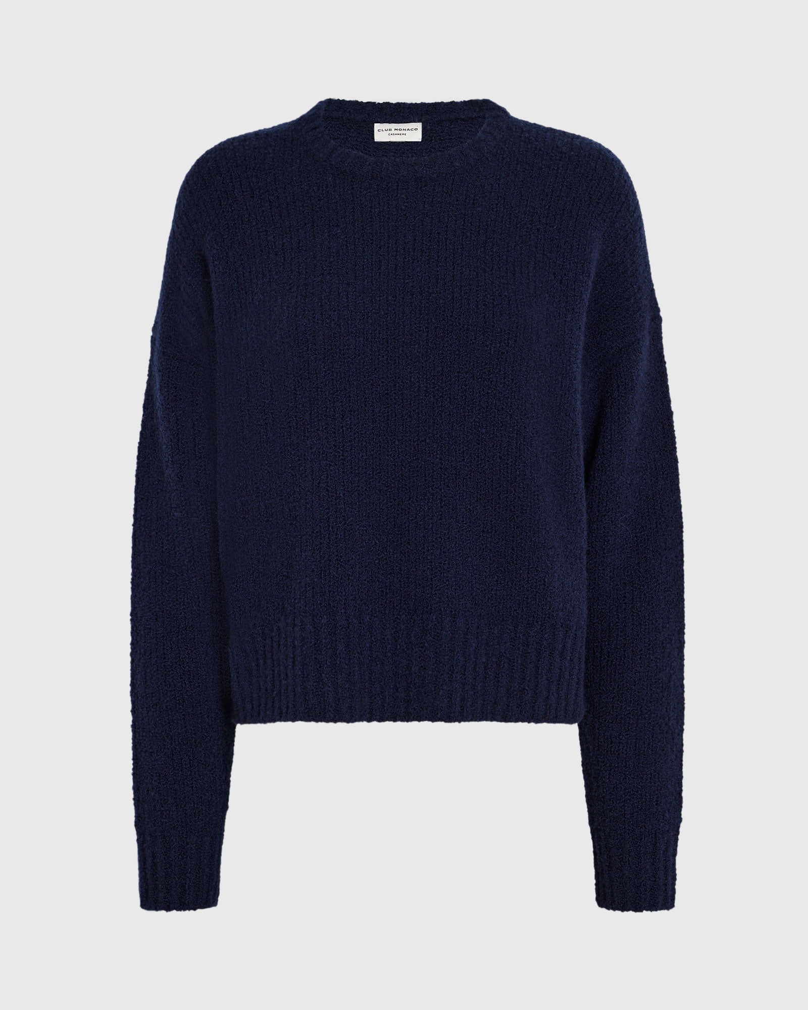 CLUB MONACO - Cashmere Bouclé Sweater - Navy