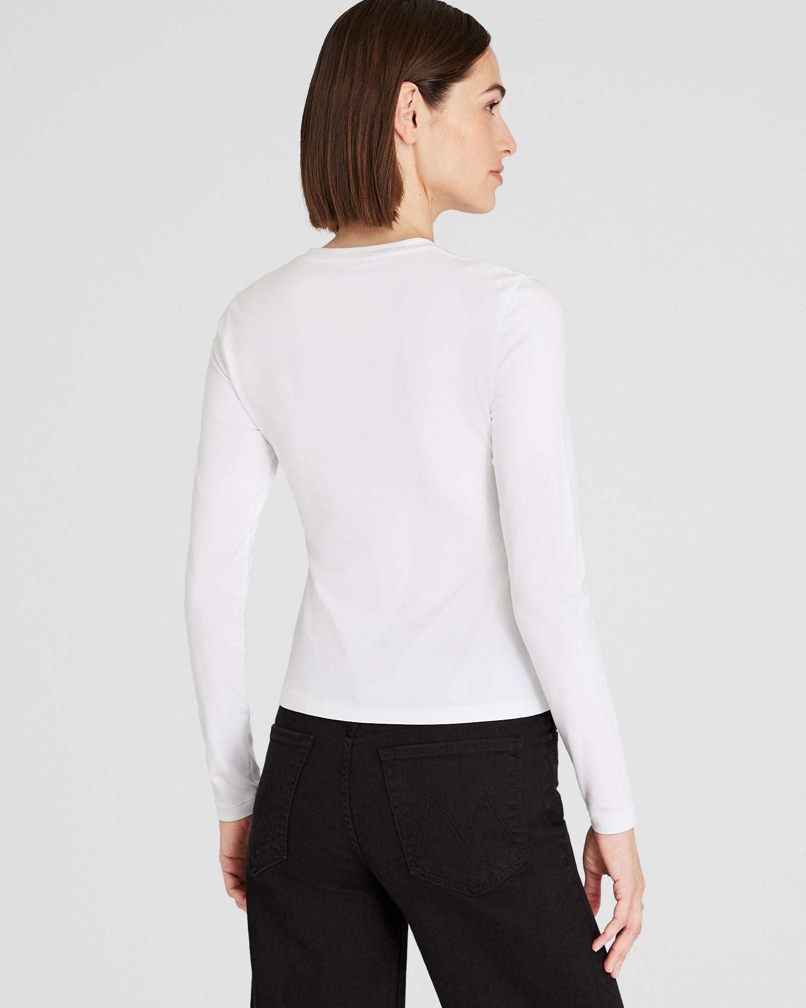 CLUB MONACO - Contour Long-Sleeve Top - White