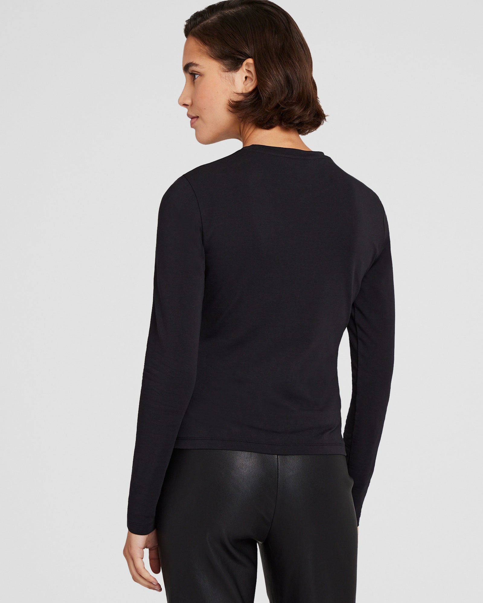 CLUB MONACO - Contour Long-Sleeve Top - Black