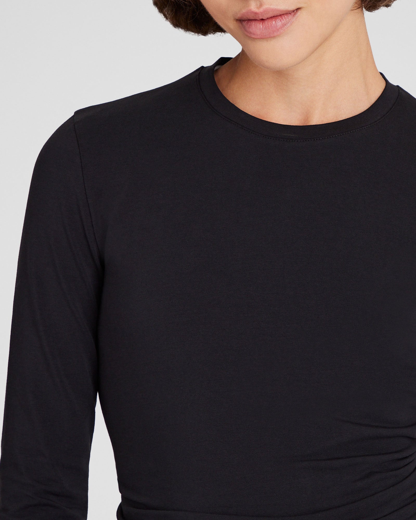 CLUB MONACO - Contour Long-Sleeve Top - Black