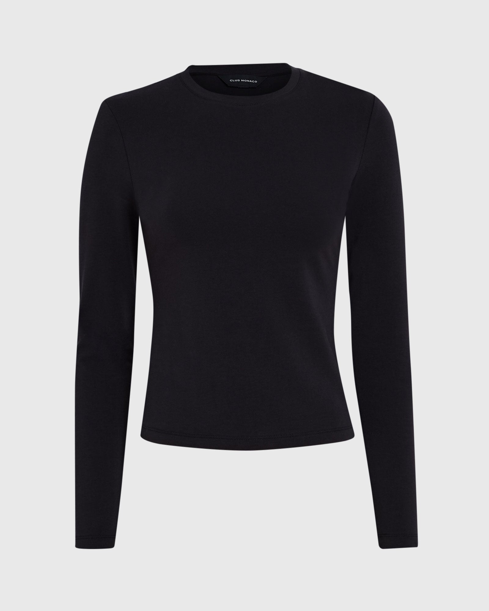 CLUB MONACO - Contour Long-Sleeve Top - Black