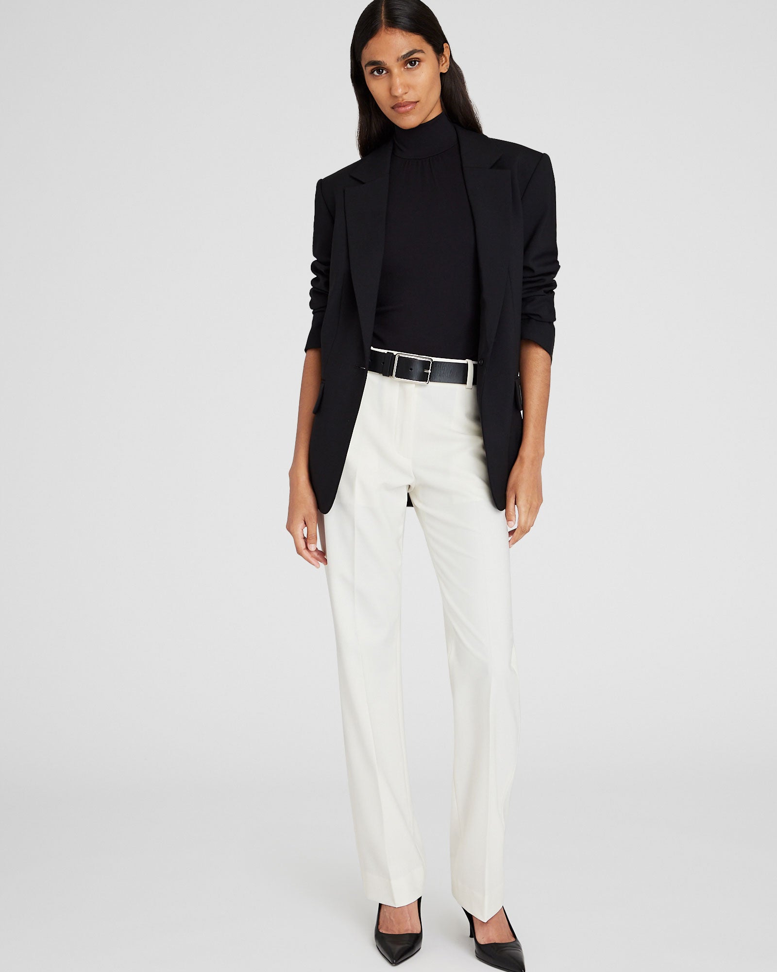 CLUB MONACO - Sleeveless Mockneck Top - Black