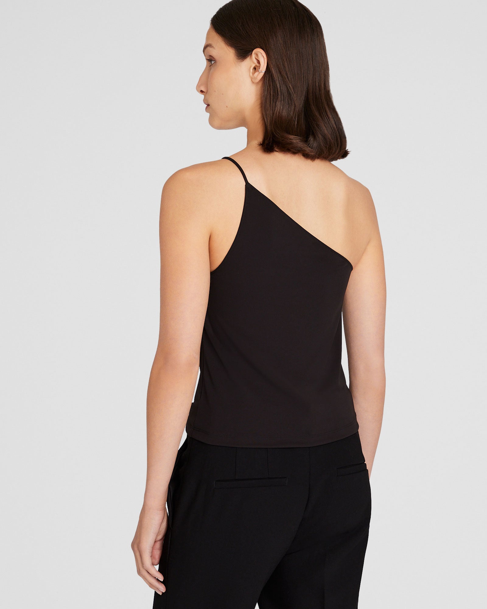 CLUB MONACO - One-Shoulder Top - Black
