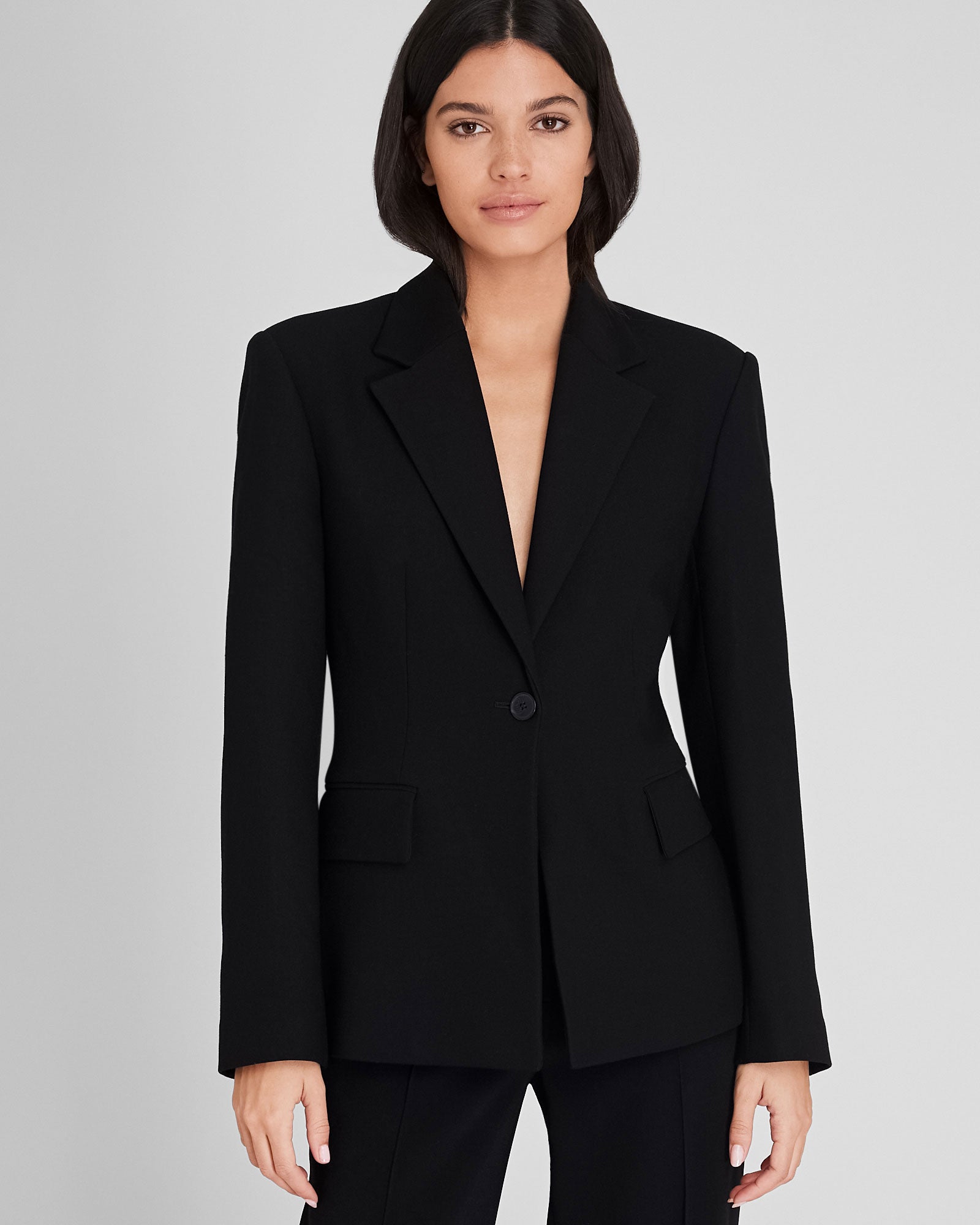 CLUB MONACO - Cinched Waist Blazer - Black
