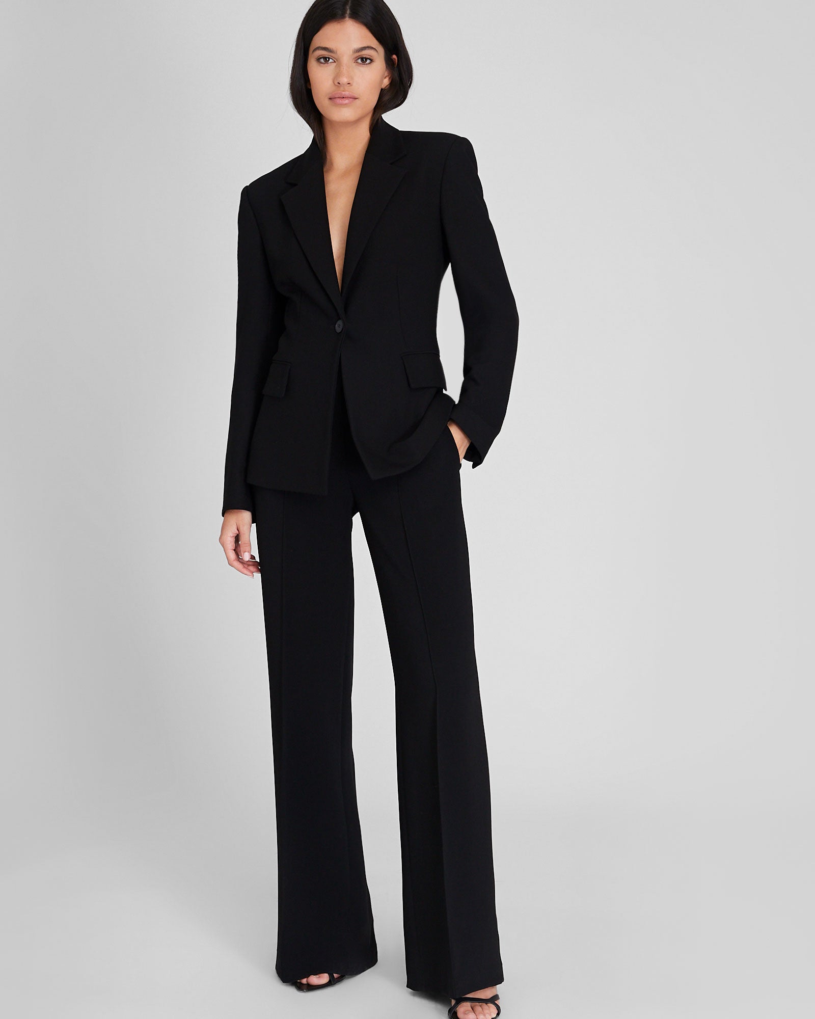 CLUB MONACO - Cinched Waist Blazer - Black