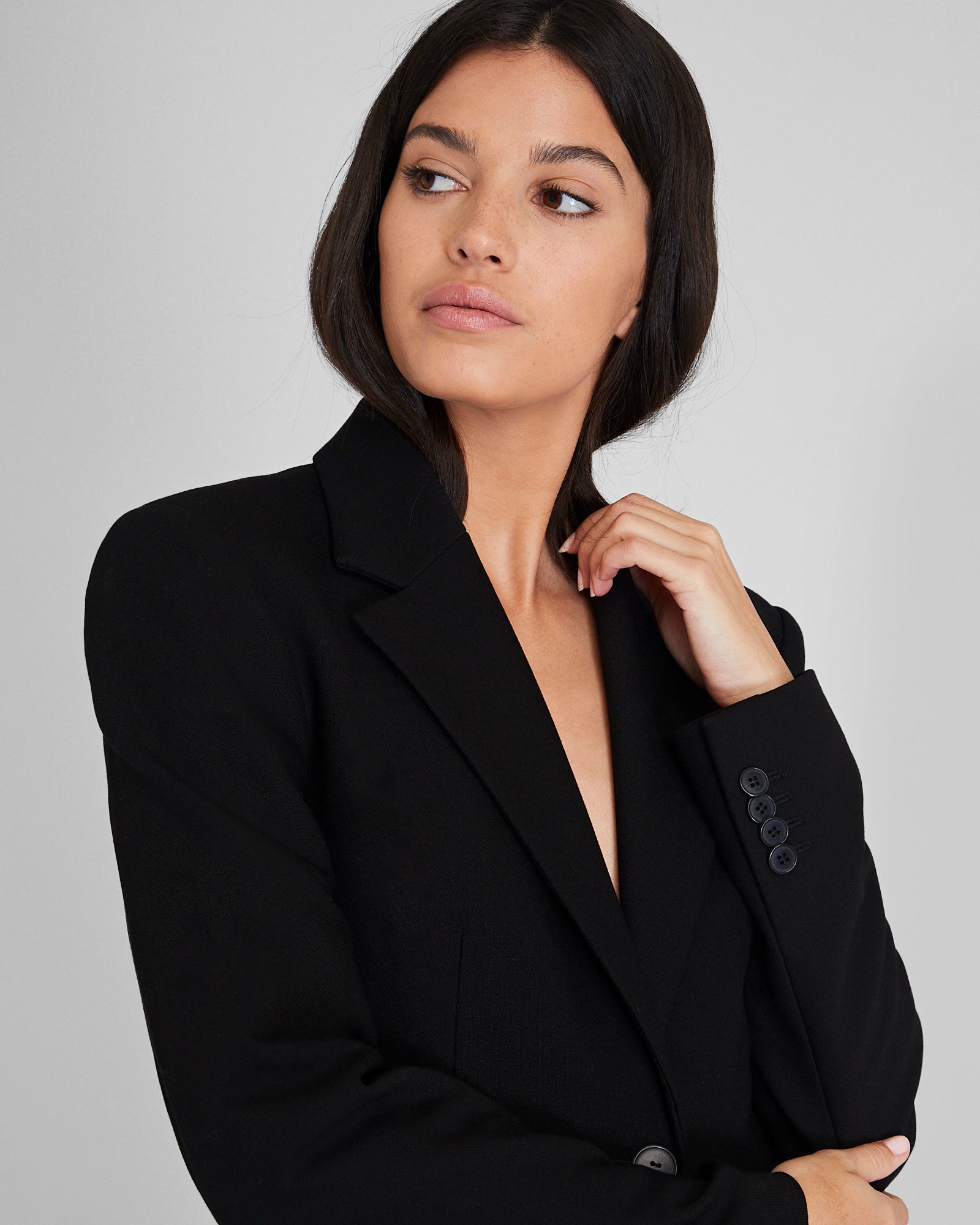 CLUB MONACO - Cinched Waist Blazer - Black