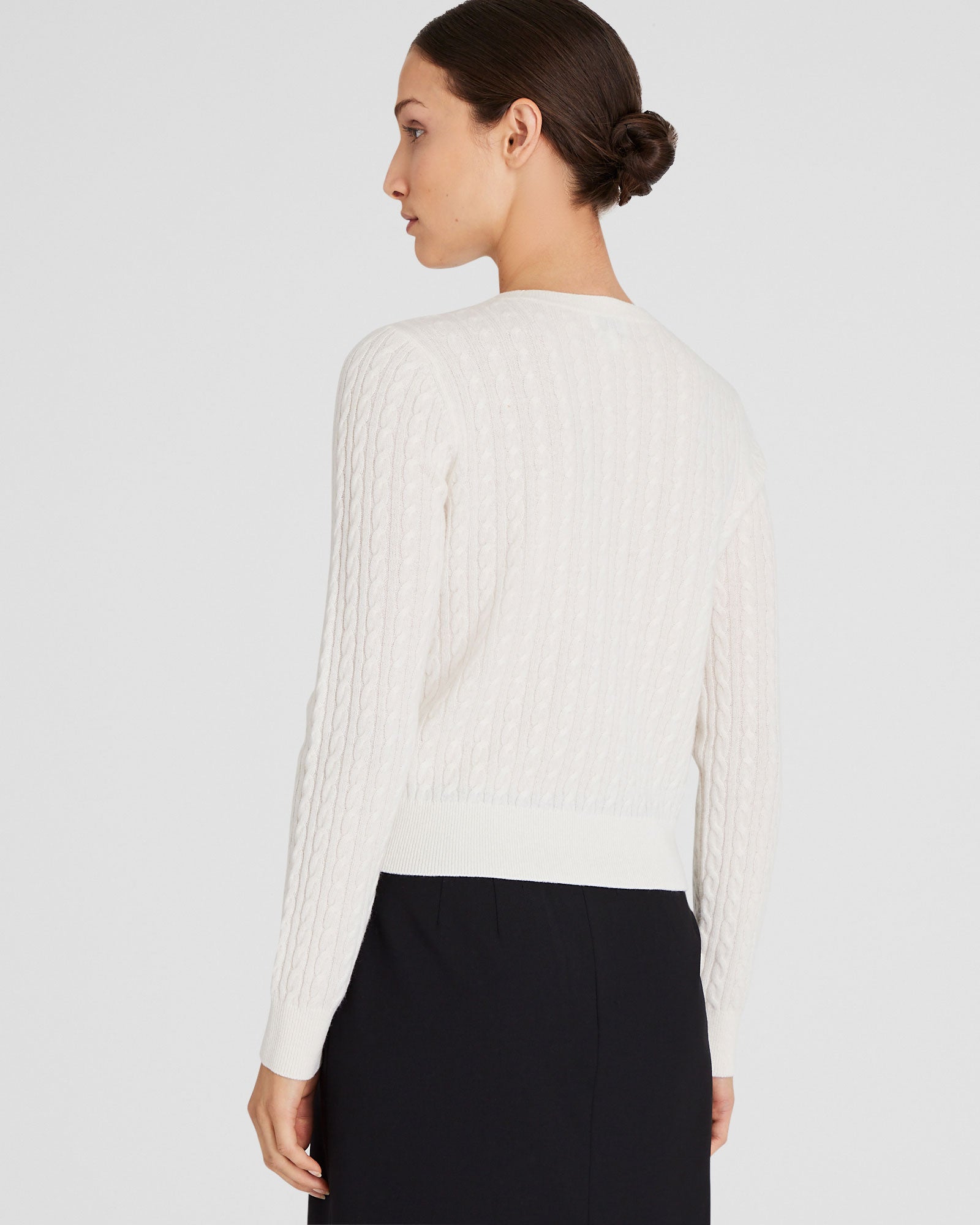 CLUB MONACO - Chandail en cachemire manche longue - Ivoire