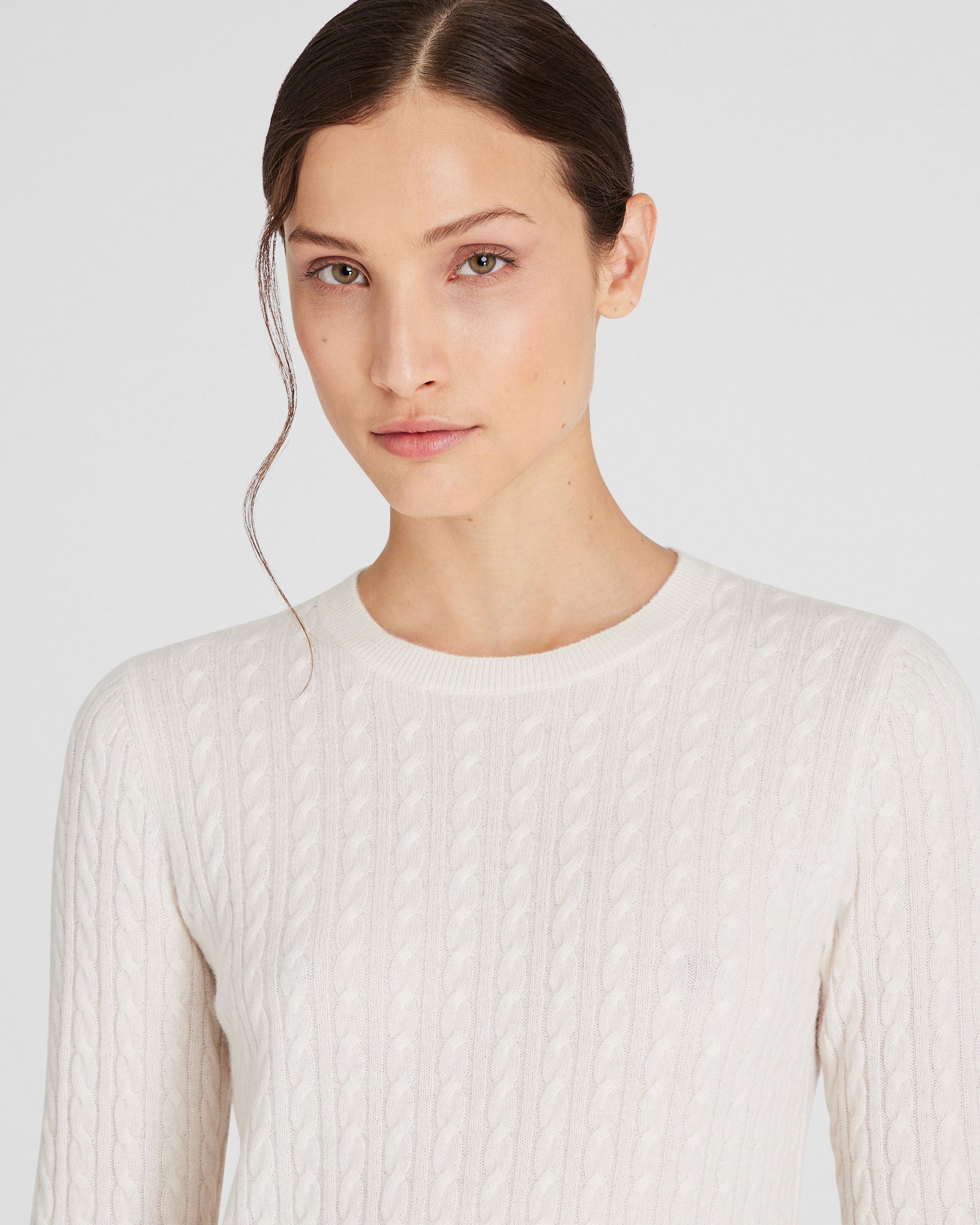 CLUB MONACO - Chandail en cachemire manche longue - Ivoire