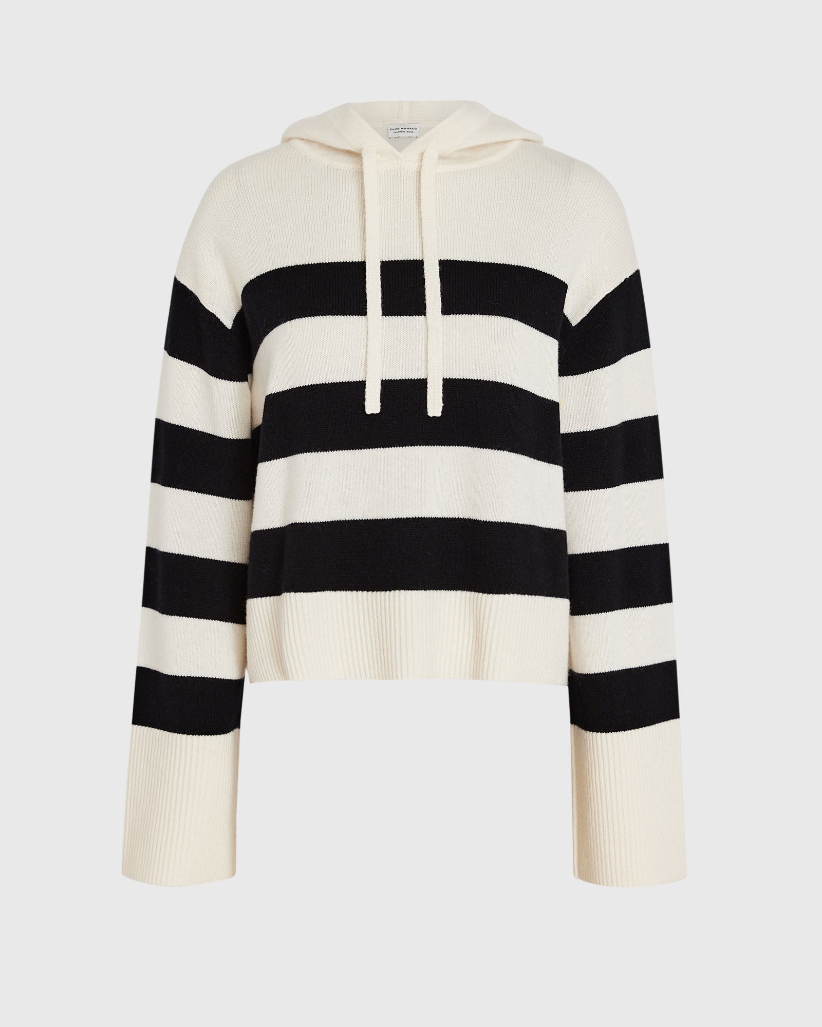CLUB MONACO - Chandail à capuchon décontracté - Blanc-noir