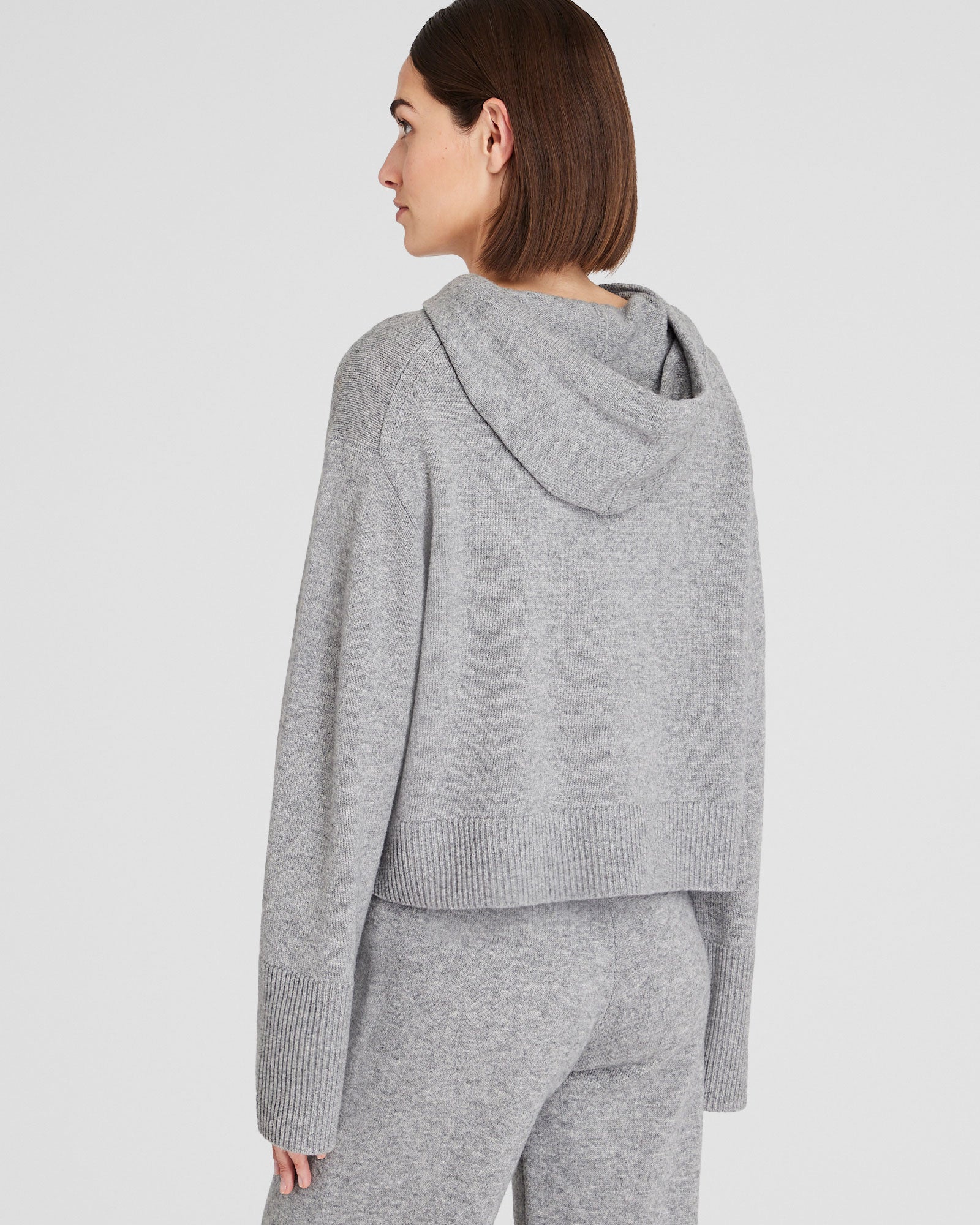 CLUB MONACO - Chandail à capuchon décontracté - Gris Chiné Moyen