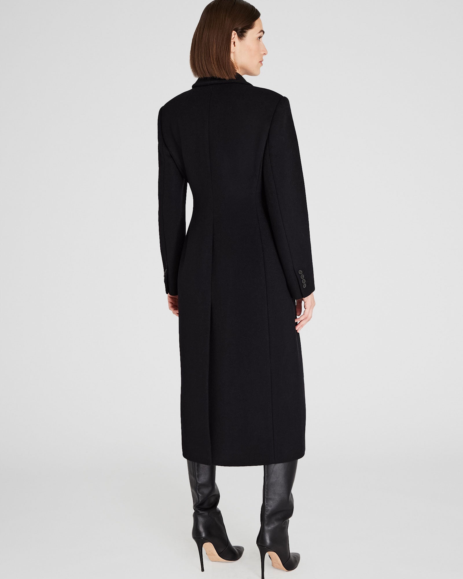 CLUB MONACO - Wool Cinched Waist Coat - Black