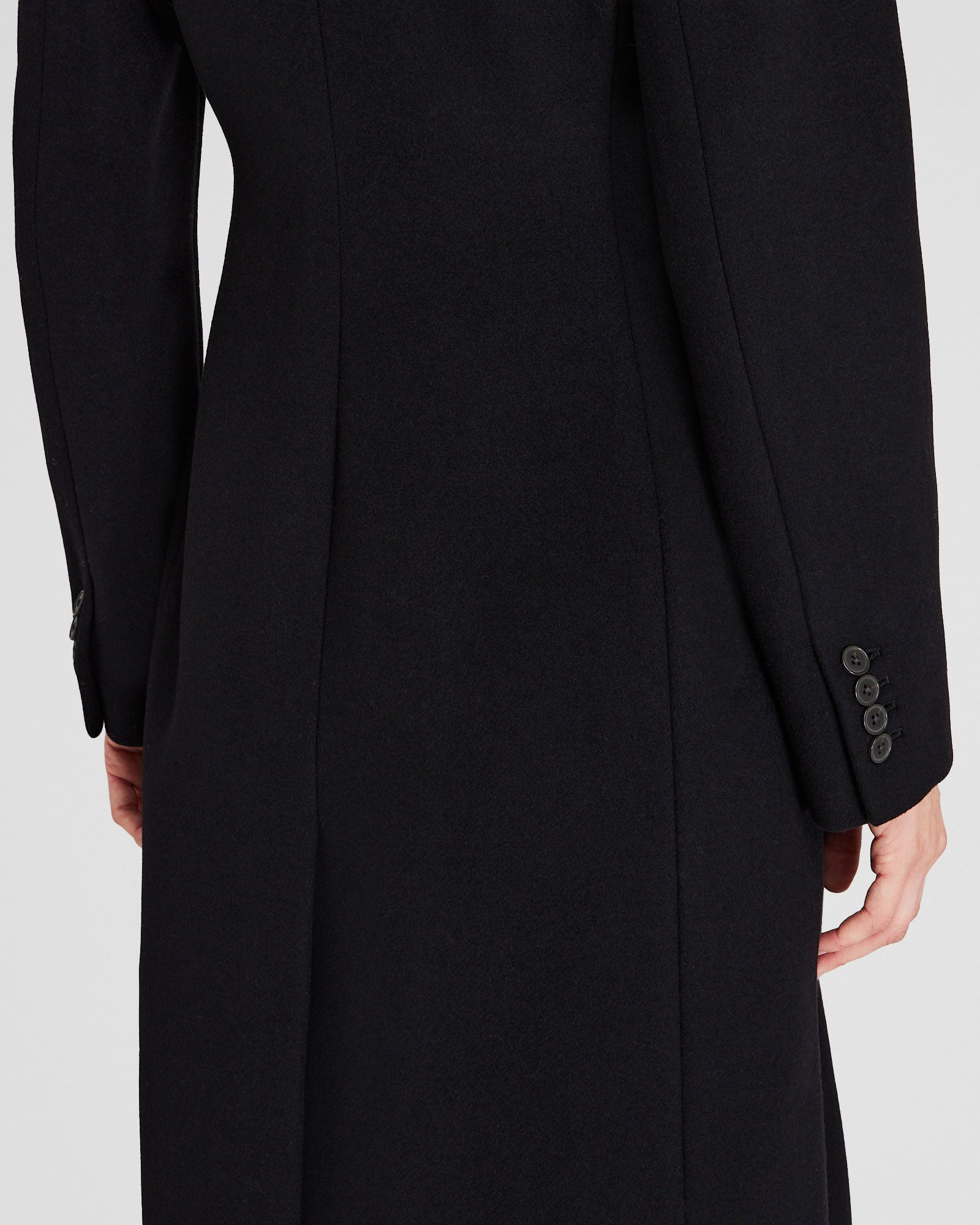 CLUB MONACO - Wool Cinched Waist Coat - Black