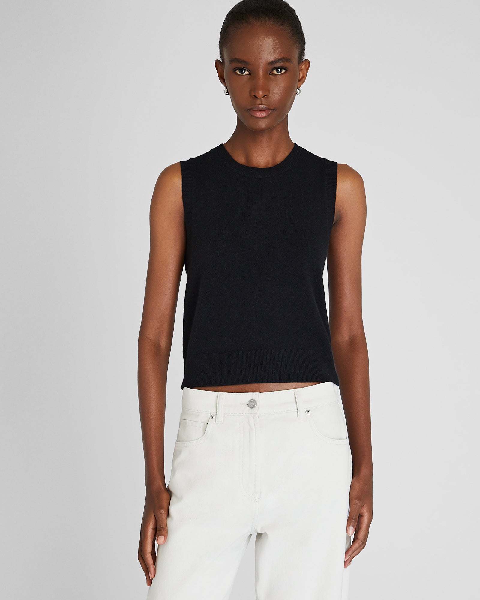 CLUB MONACO - Camisole en cachemire à col rond - Noir