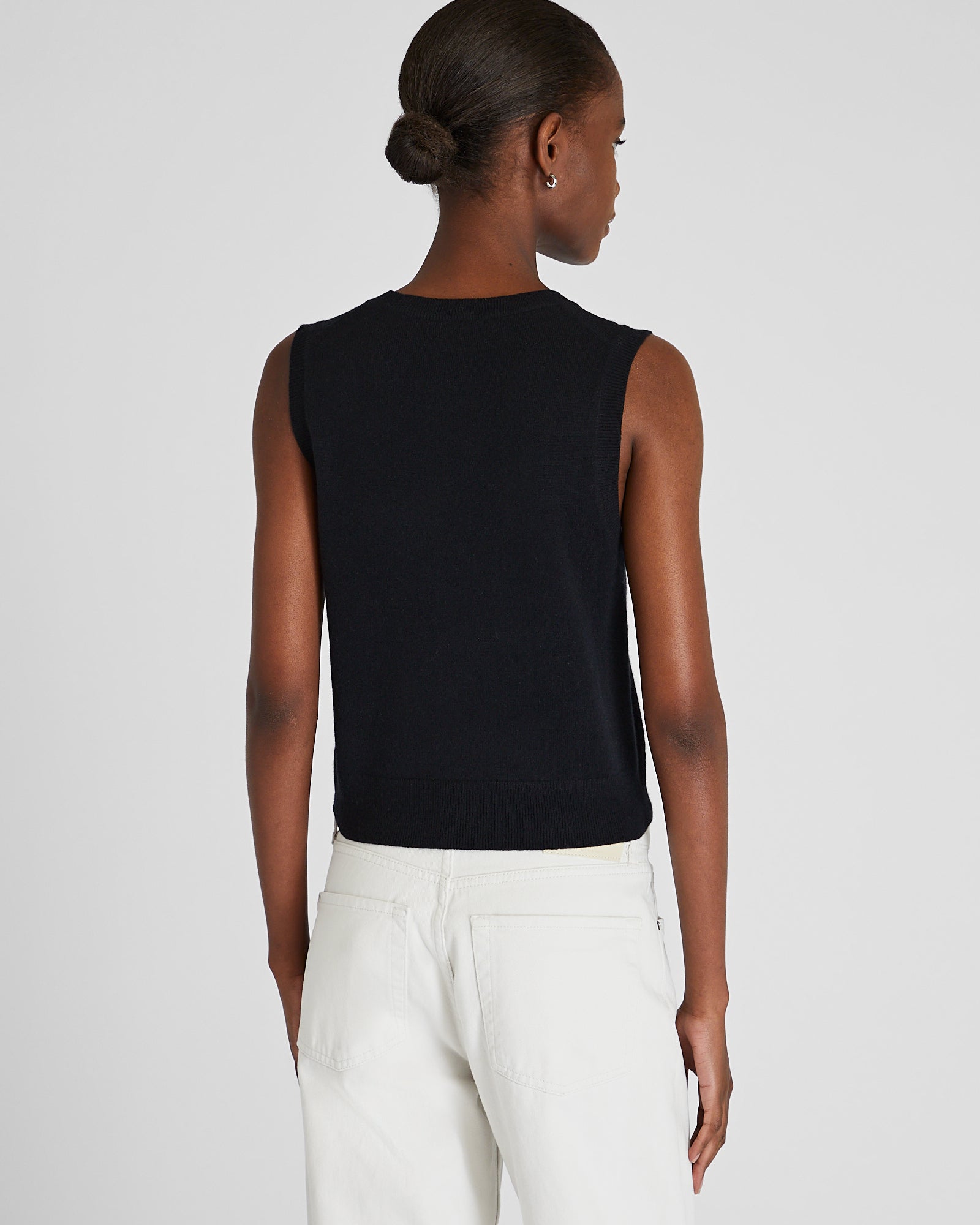 CLUB MONACO - Camisole en cachemire à col rond - Noir