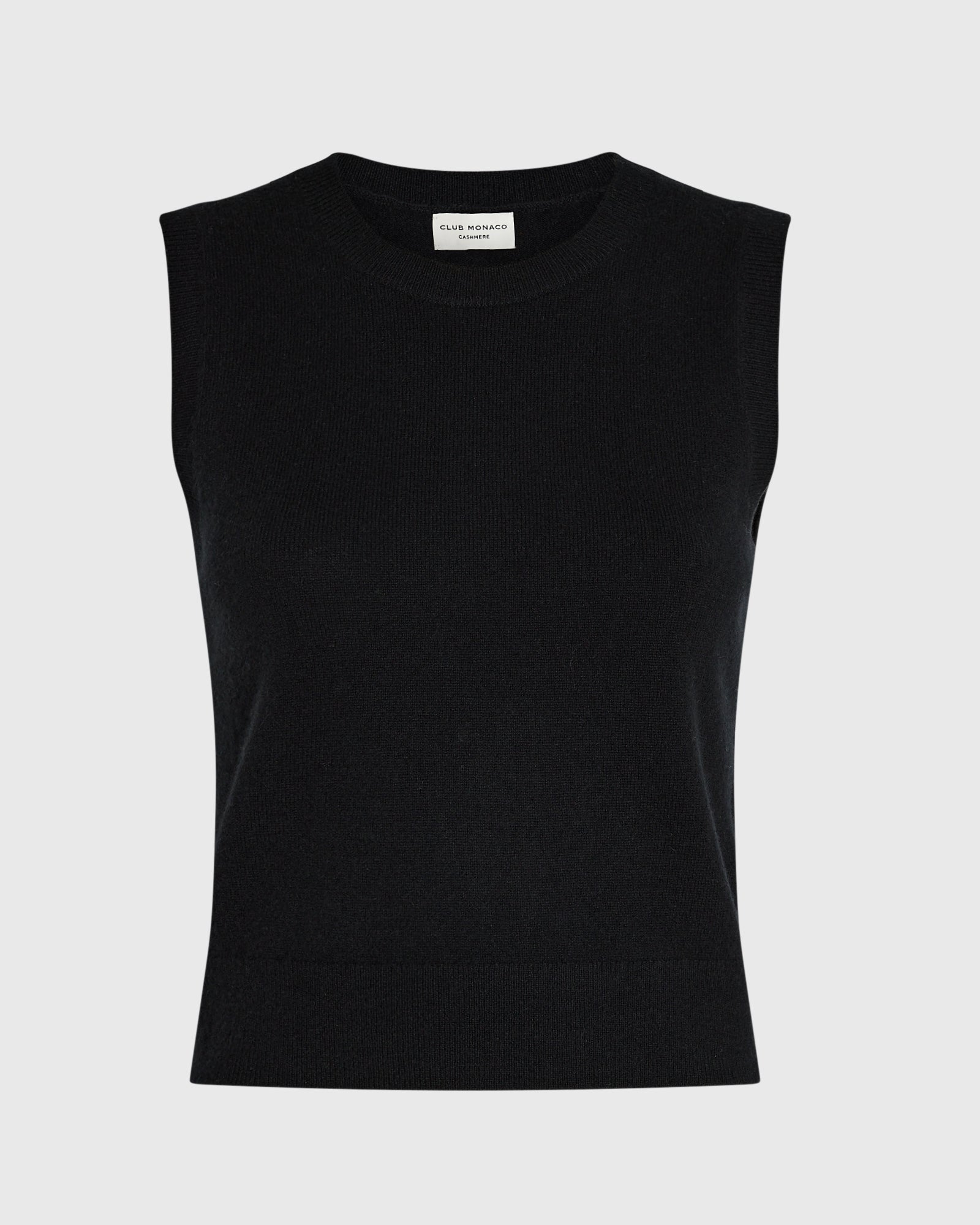 CLUB MONACO - Camisole en cachemire à col rond - Noir