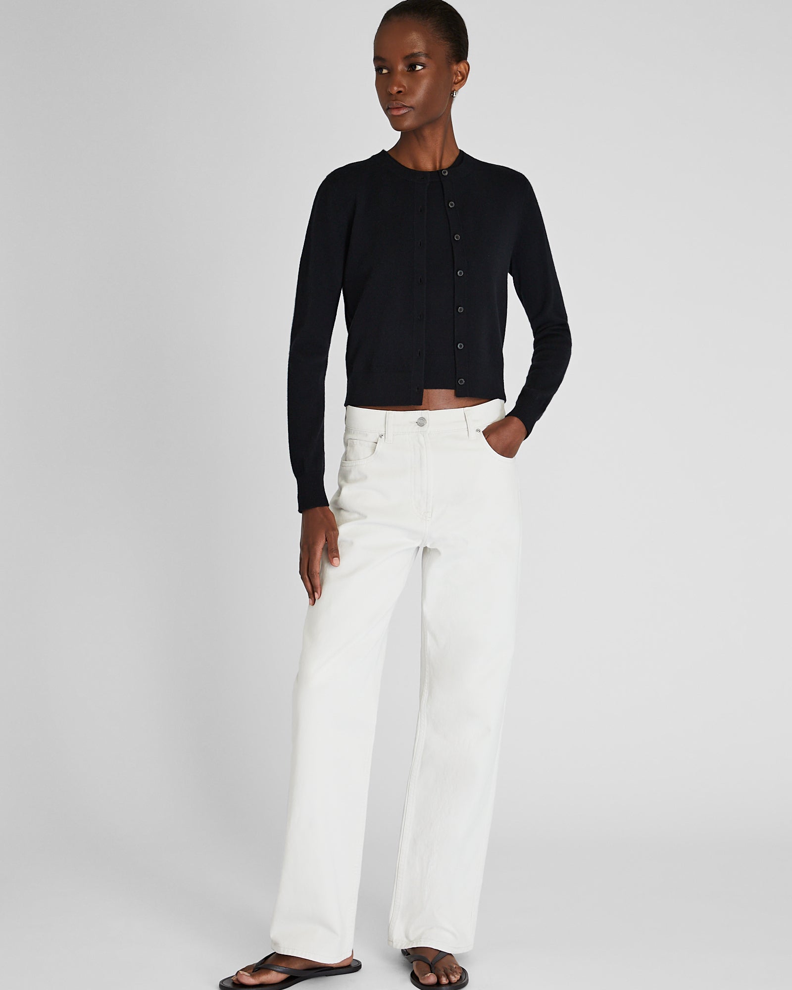 CLUB MONACO - Camisole en cachemire à col rond - Noir
