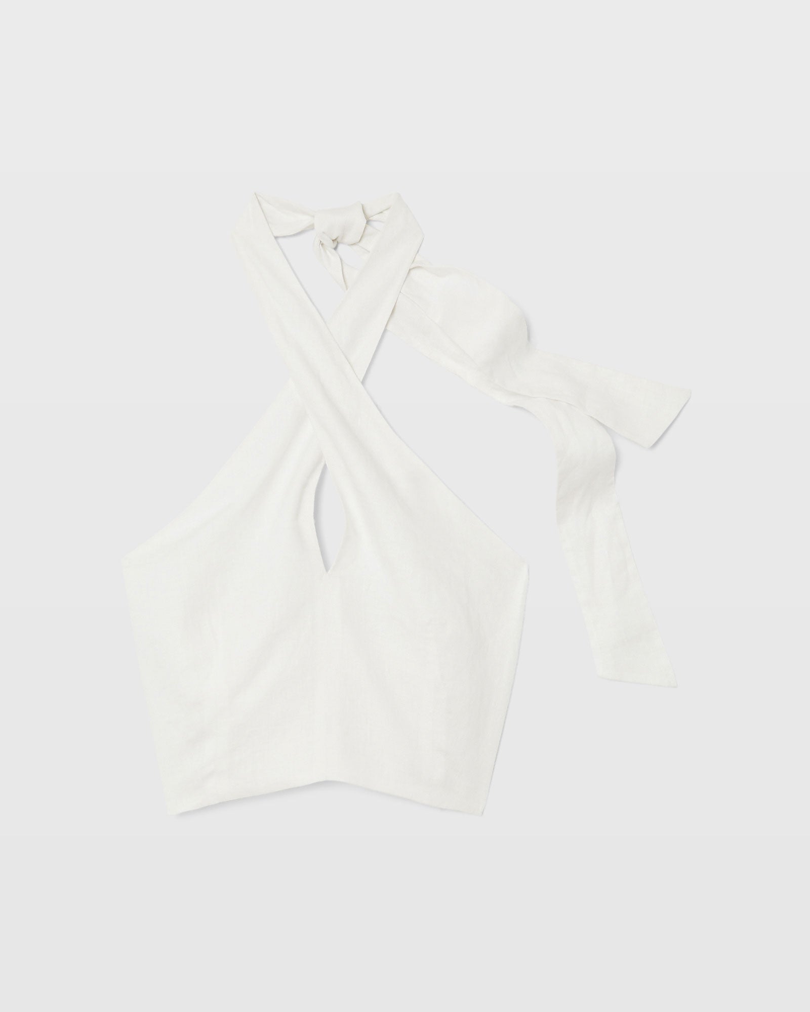 CLUB MONACO - Haut à col à licou - Blanc