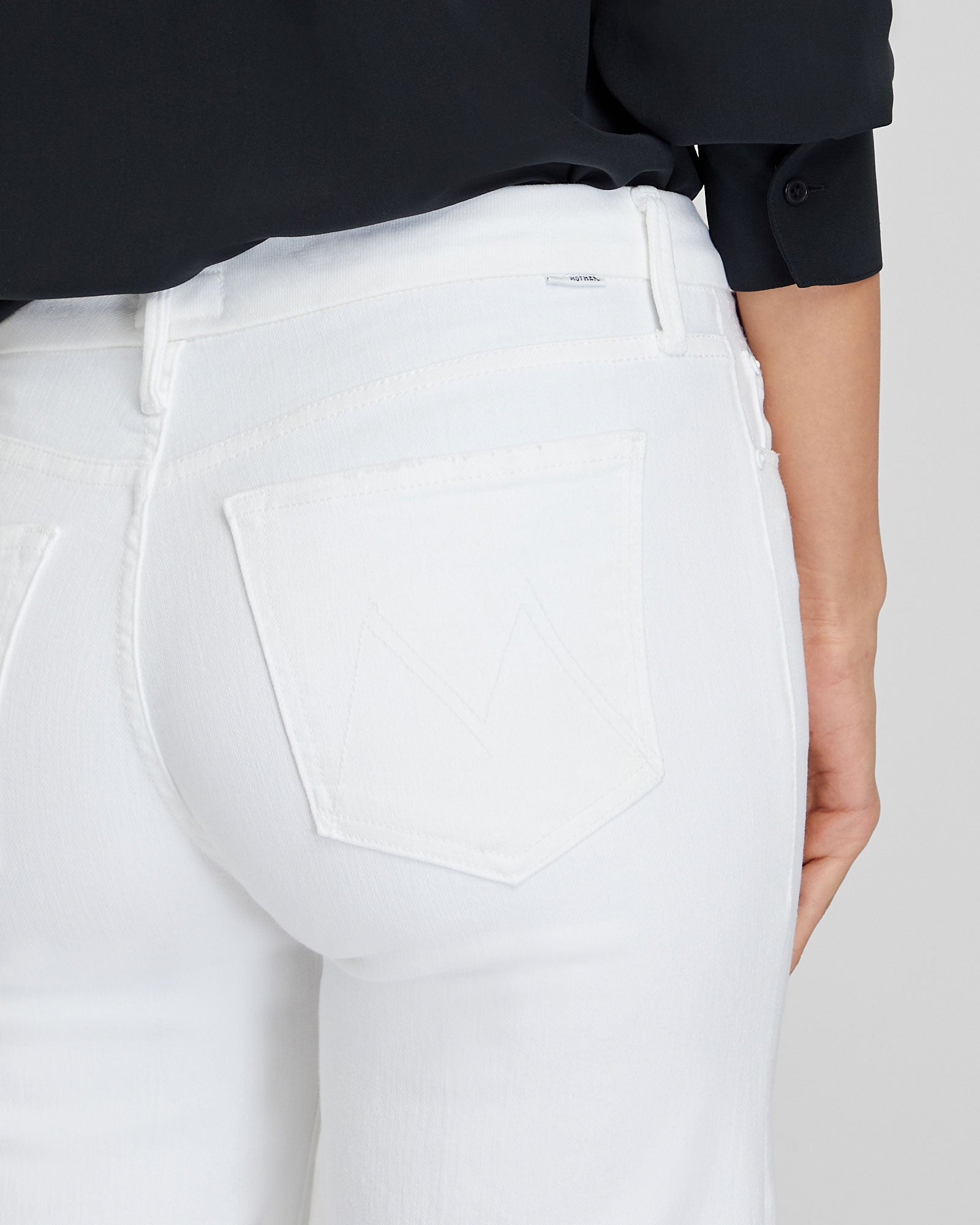 CLUB MONACO - Jean effiloché Roller de MOTHER - Blanc