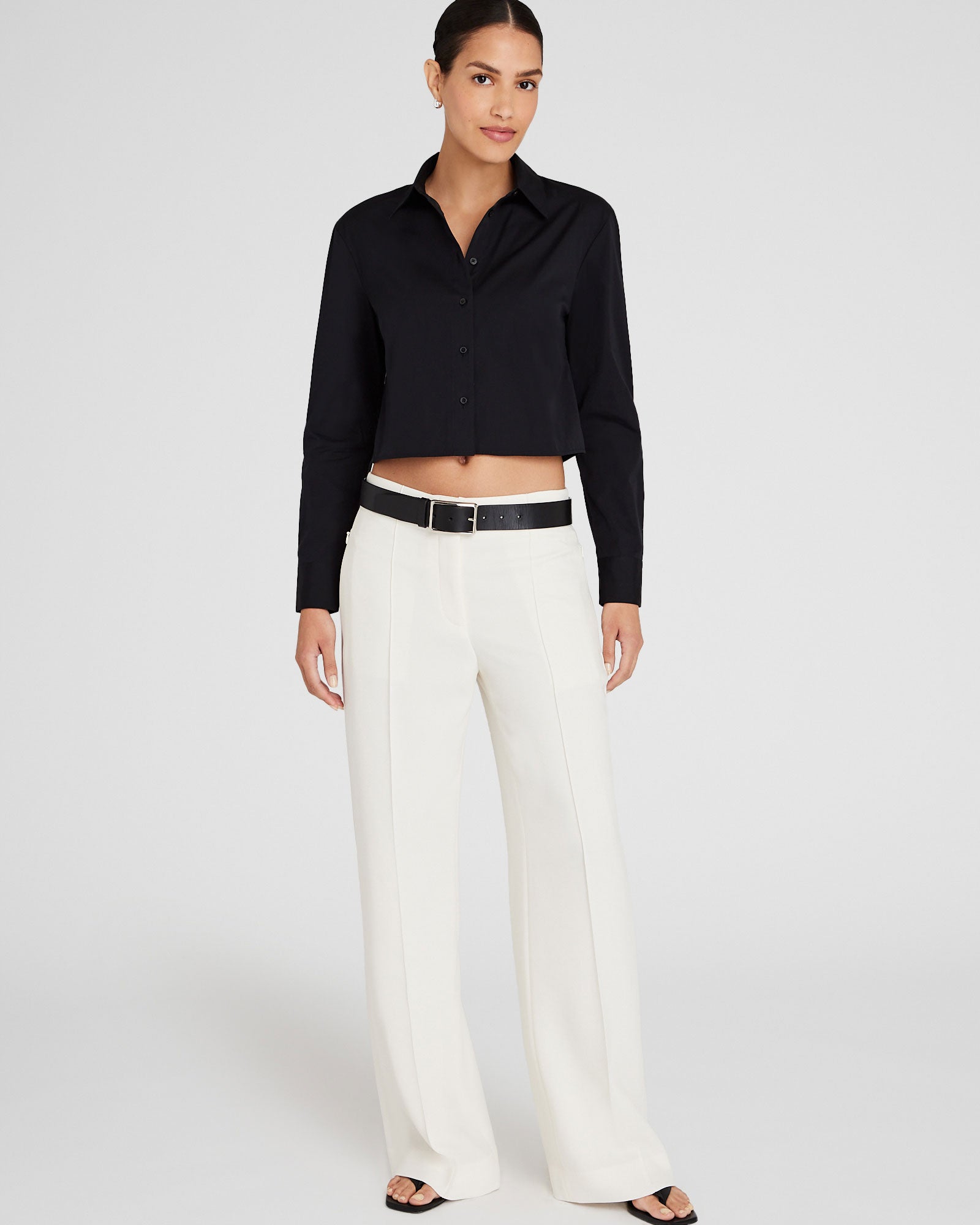 CLUB MONACO - CHEMISE COURTE À BOUTONS - Noir