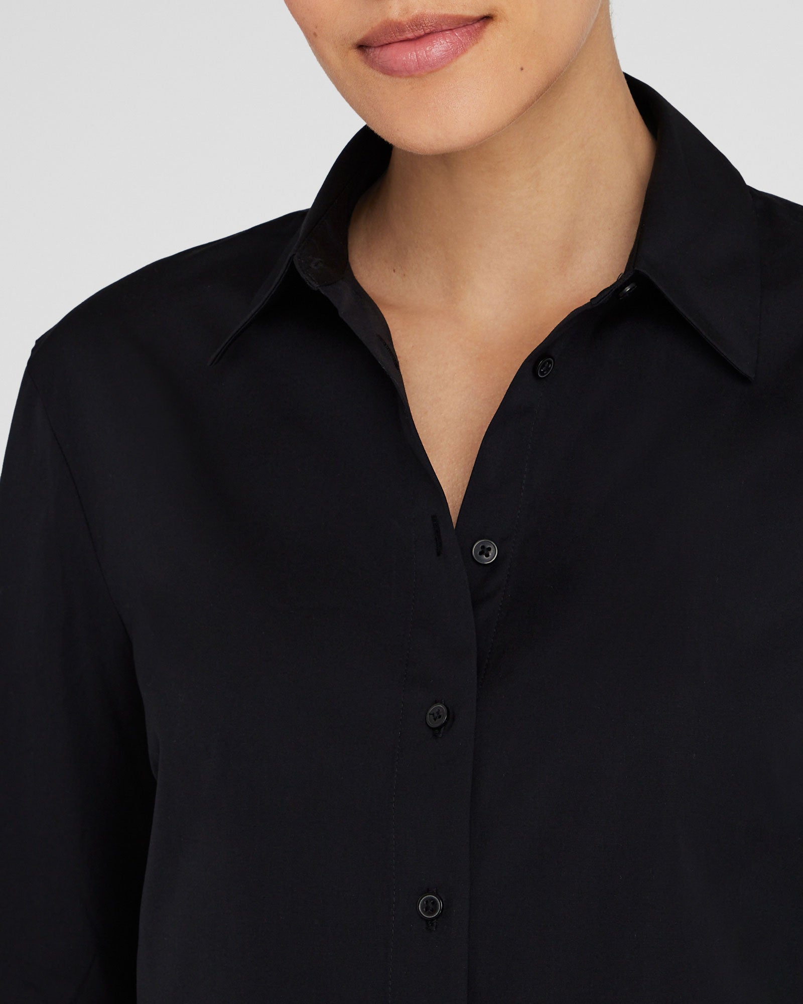 CLUB MONACO - CHEMISE COURTE À BOUTONS - Noir