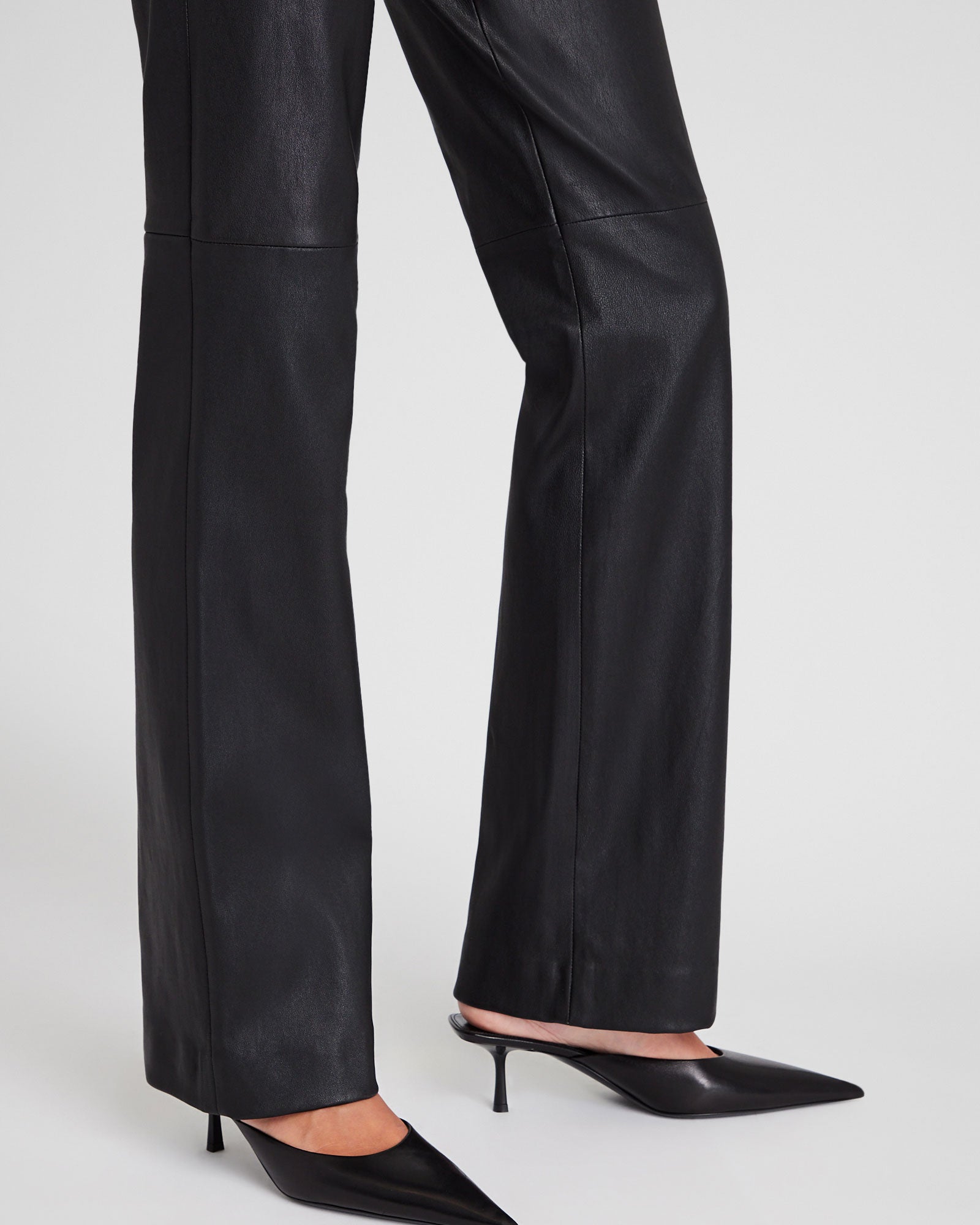 CLUB MONACO - Full-Length Leather Pant - Black