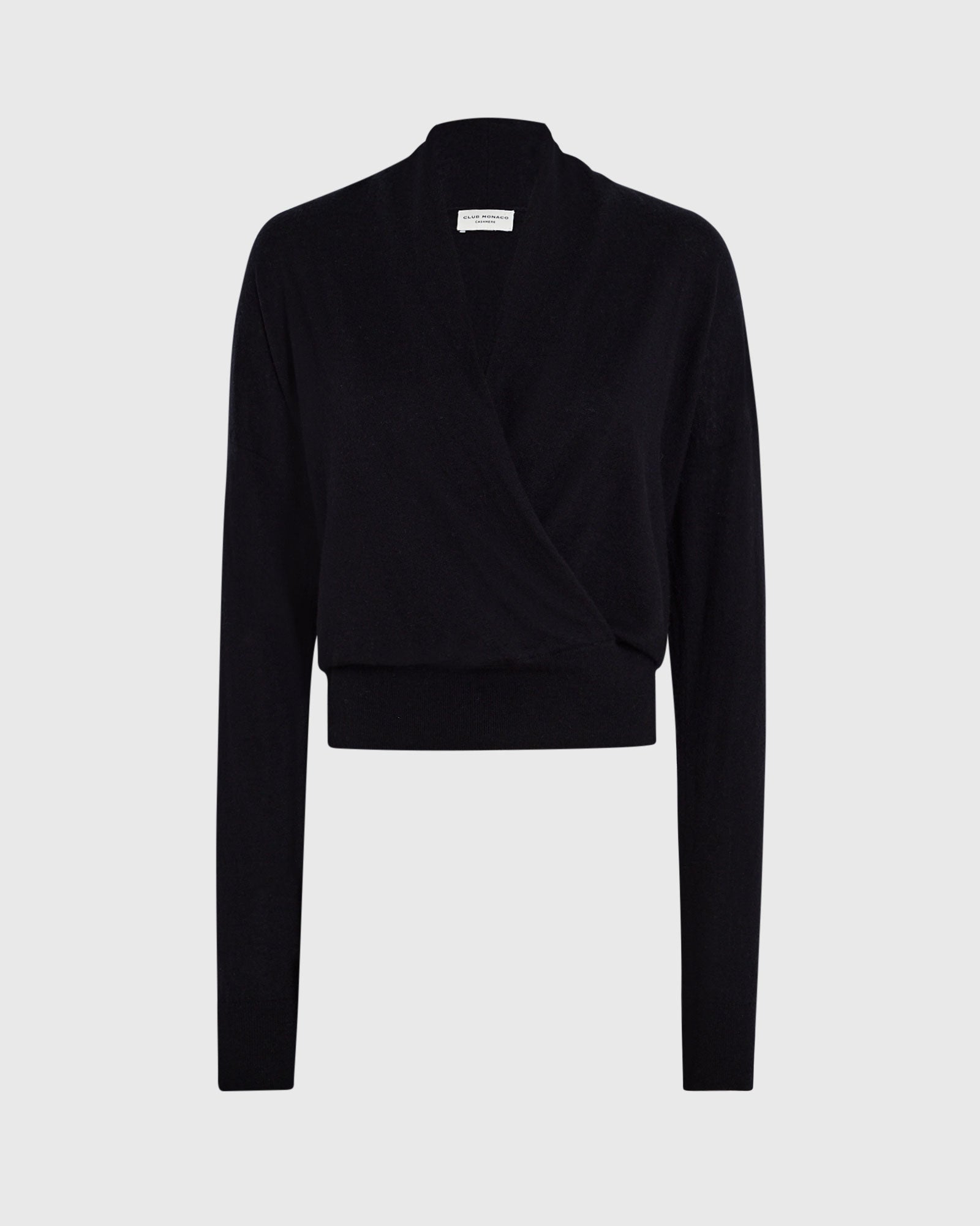 CLUB MONACO - Cashmere Wrap Sweater - Black