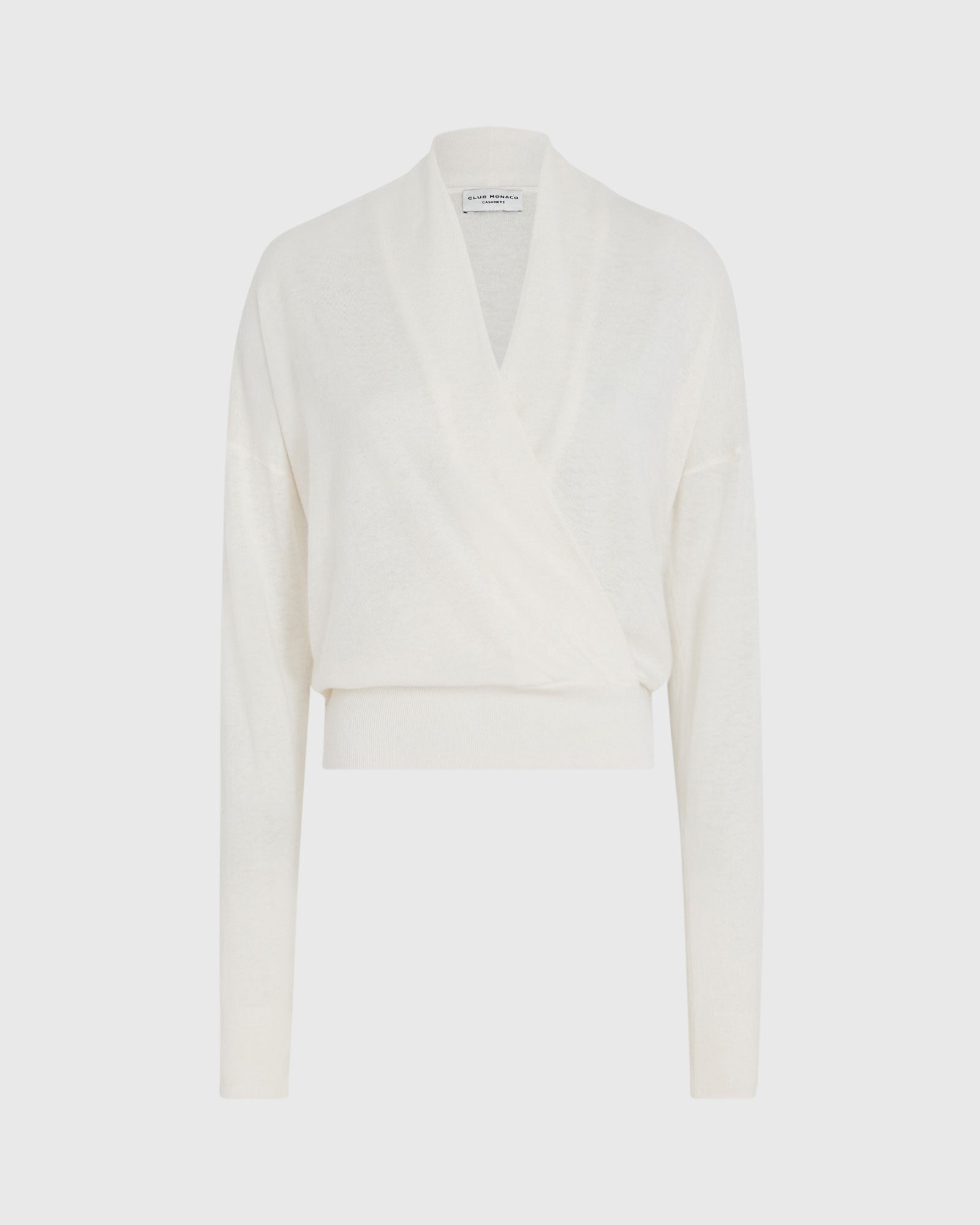 CLUB MONACO - Chandail enveloppant en cachemire - Ivoire
