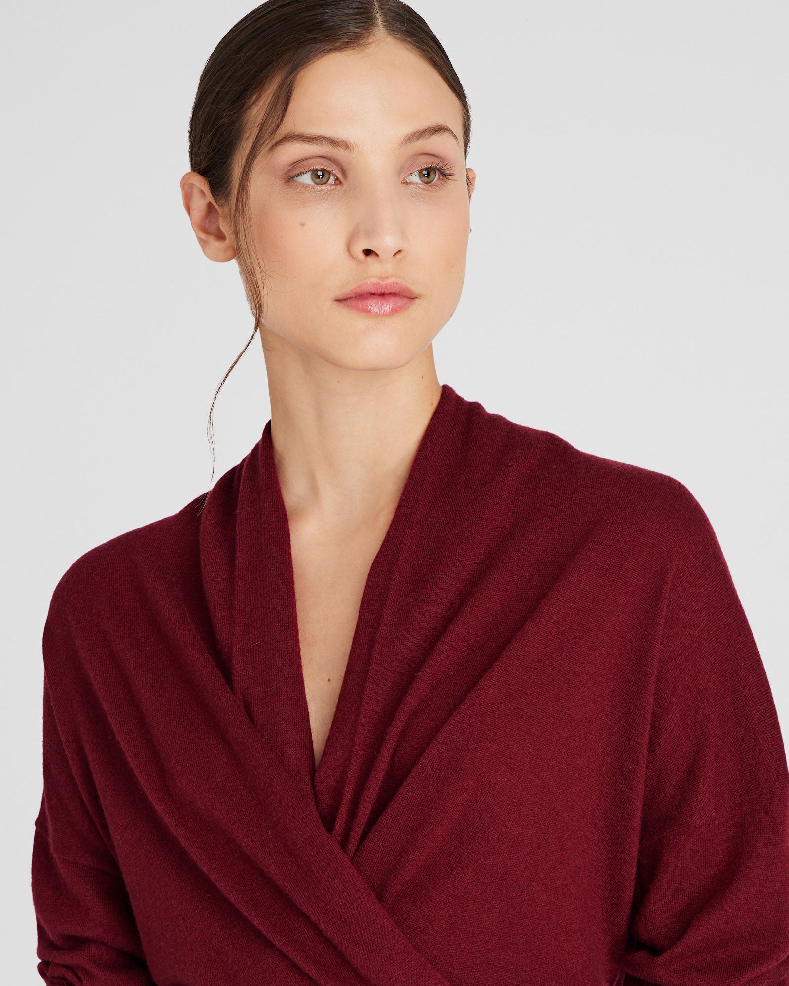 CLUB MONACO - Cashmere Wrap Sweater - Maroon