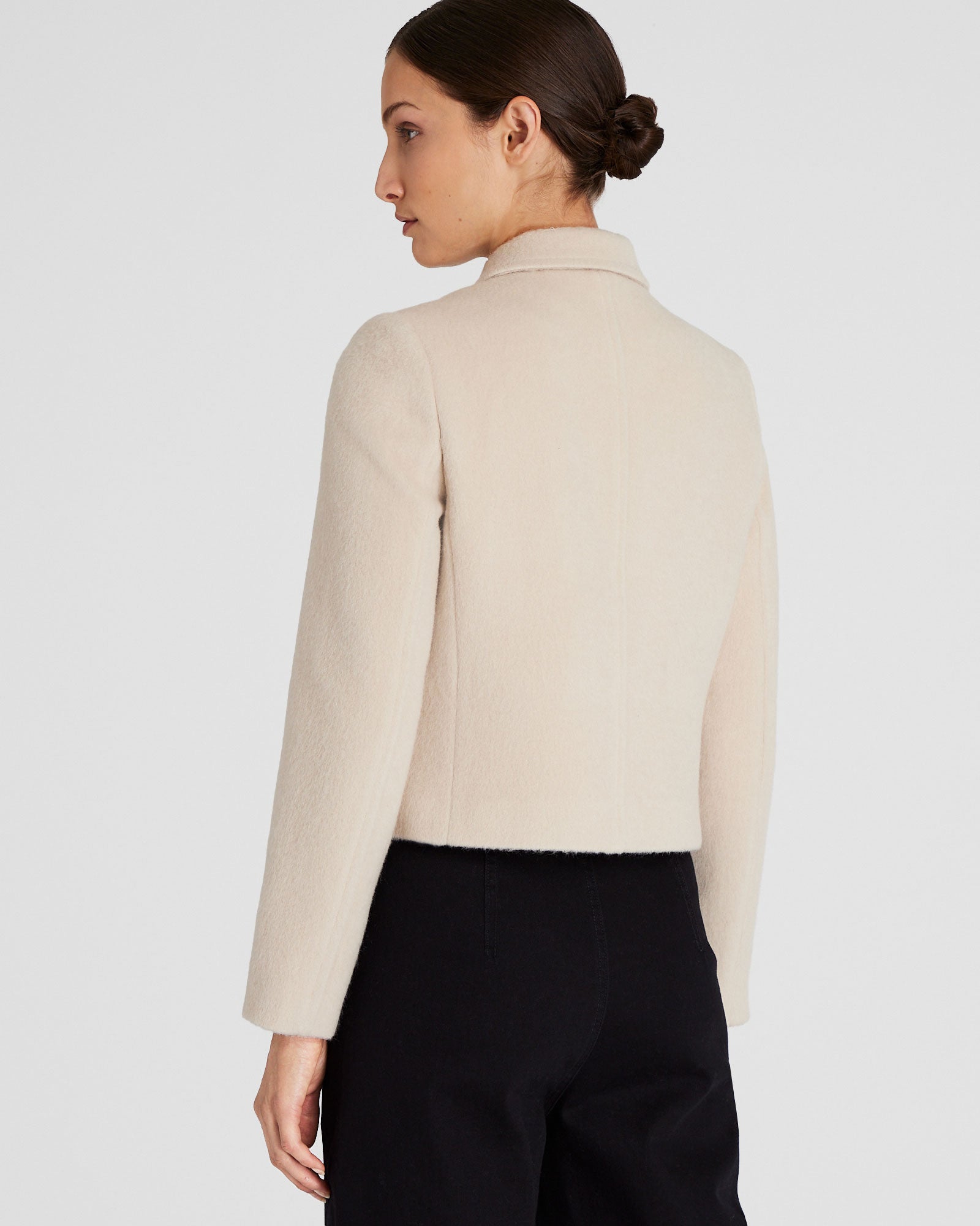 CLUB MONACO - Veste en laine et mohair brossés - Beige