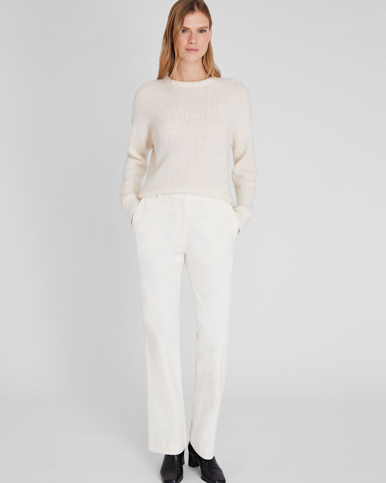 CLUB MONACO - Full-Length Corduroy Trouser - Off White