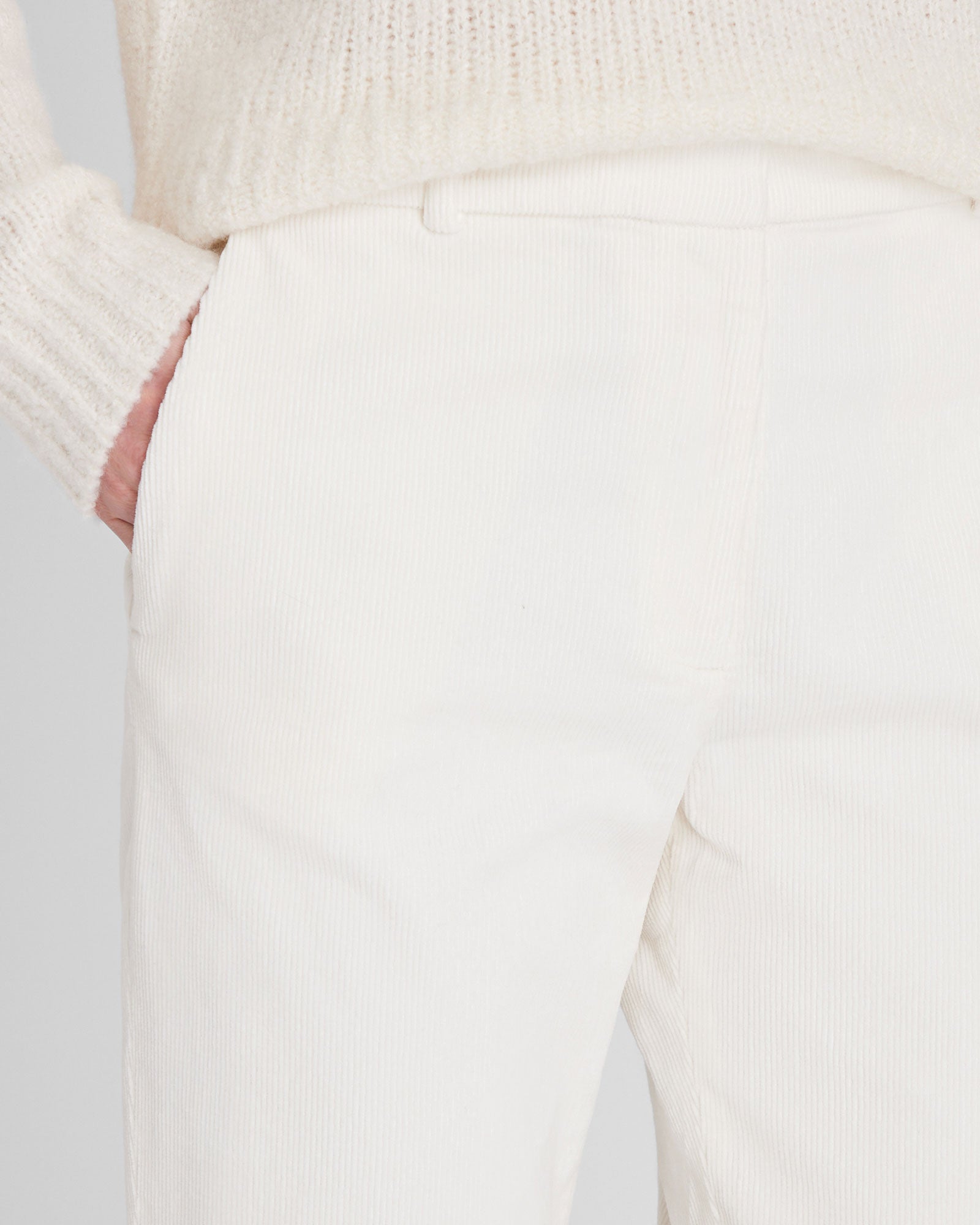 CLUB MONACO - Full-Length Corduroy Trouser - Off White