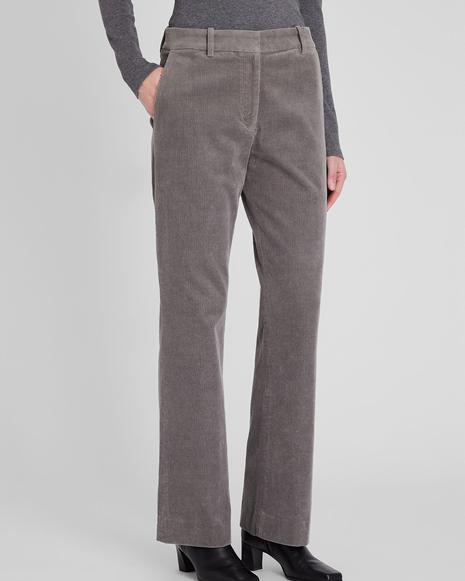 CLUB MONACO - Full-Length Corduroy Trouser - Light Grey