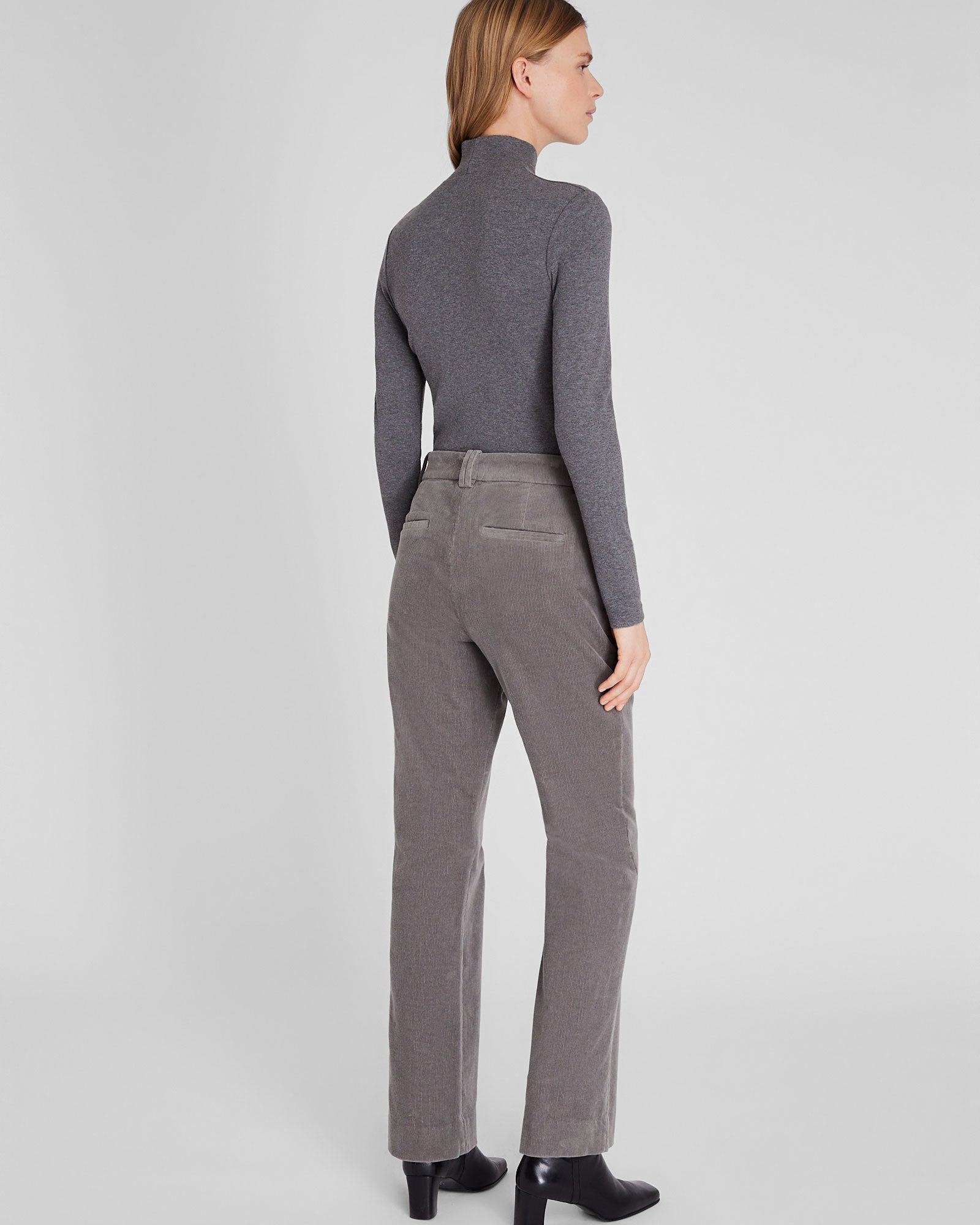 CLUB MONACO - Full-Length Corduroy Trouser - Light Grey