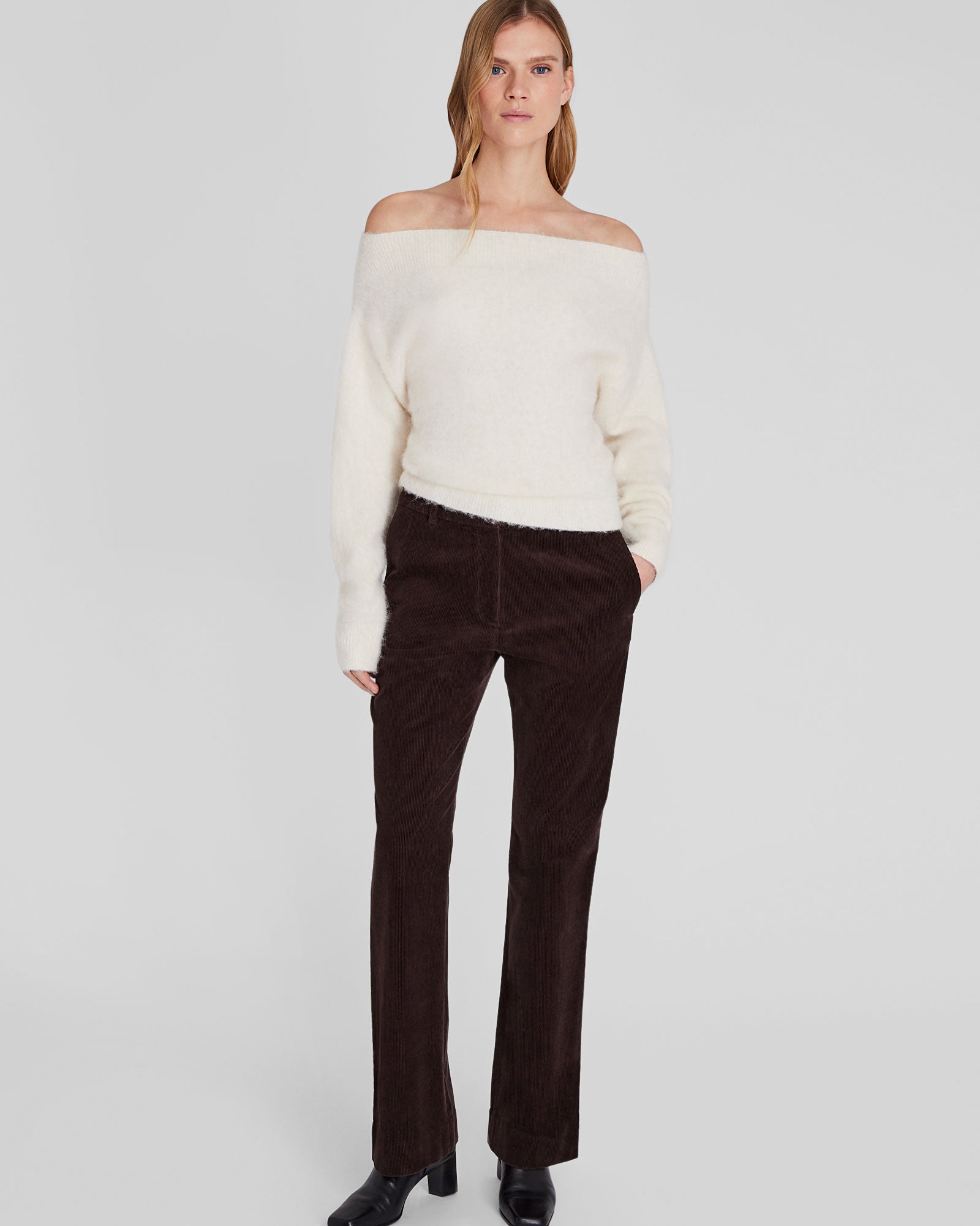 CLUB MONACO - Full-Length Corduroy Trouser - Dark Brown