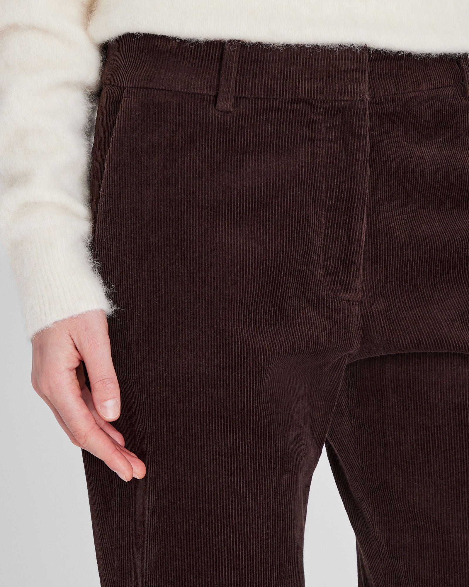 CLUB MONACO - Full-Length Corduroy Trouser - Dark Brown