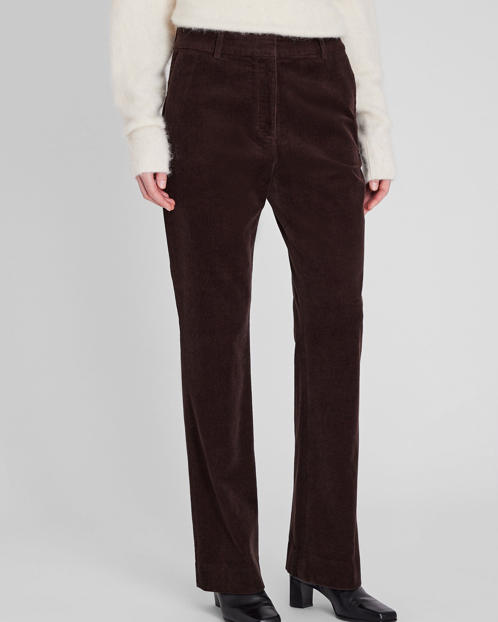 CLUB MONACO - Full-Length Corduroy Trouser - Dark Brown