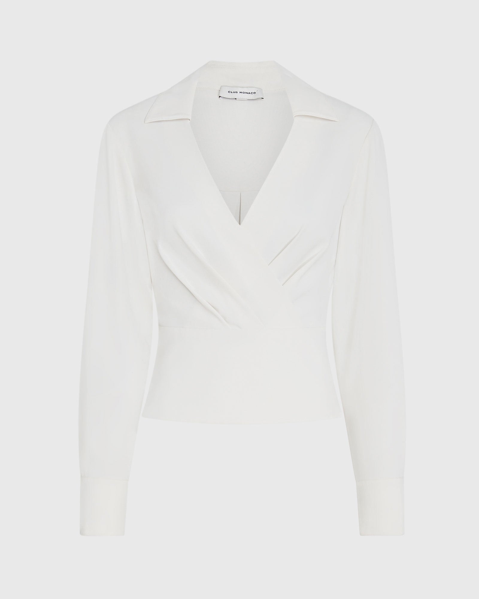 CLUB MONACO - Waisted Collared Shirt - White