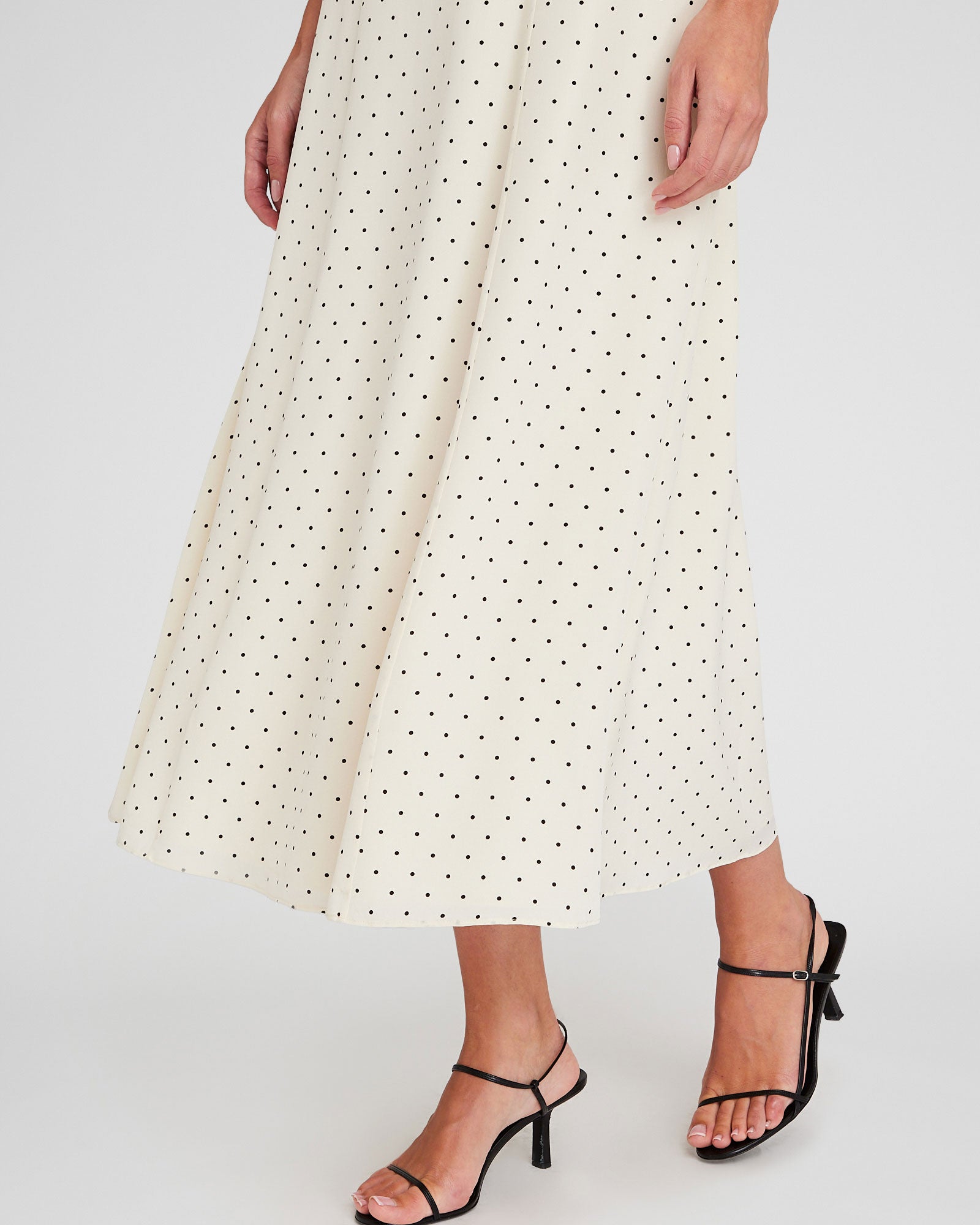 CLUB MONACO - Sleeveless Silk Maxi Dress - Cream Creme
